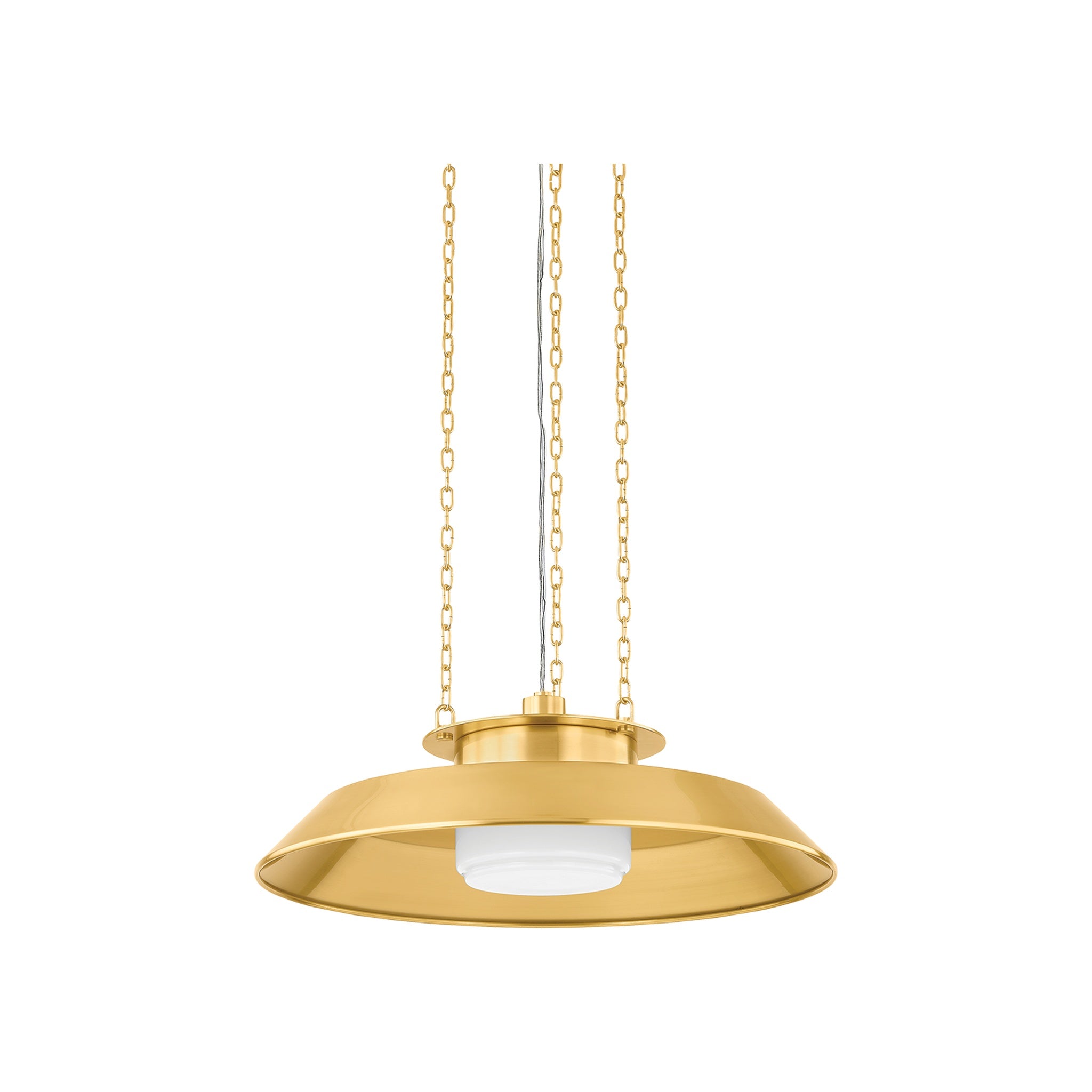 Woodrow Pendant, Aged Brass Small