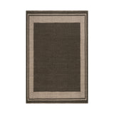Nate Berkus Canon Bordered Wool Cozy Area Rug RUGS - wool Dash & Albert Charcoal 3' x 5'