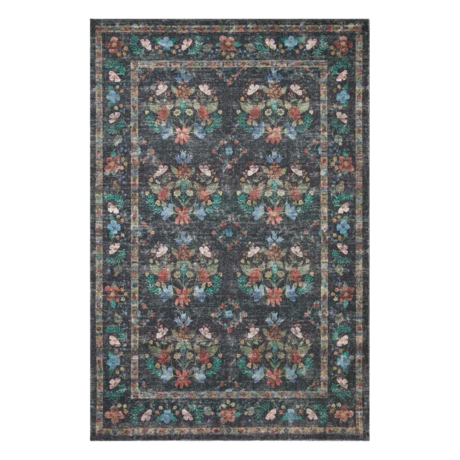 Rifle Paper Co. x Loloi Courtyard Seville Charcoal Rug