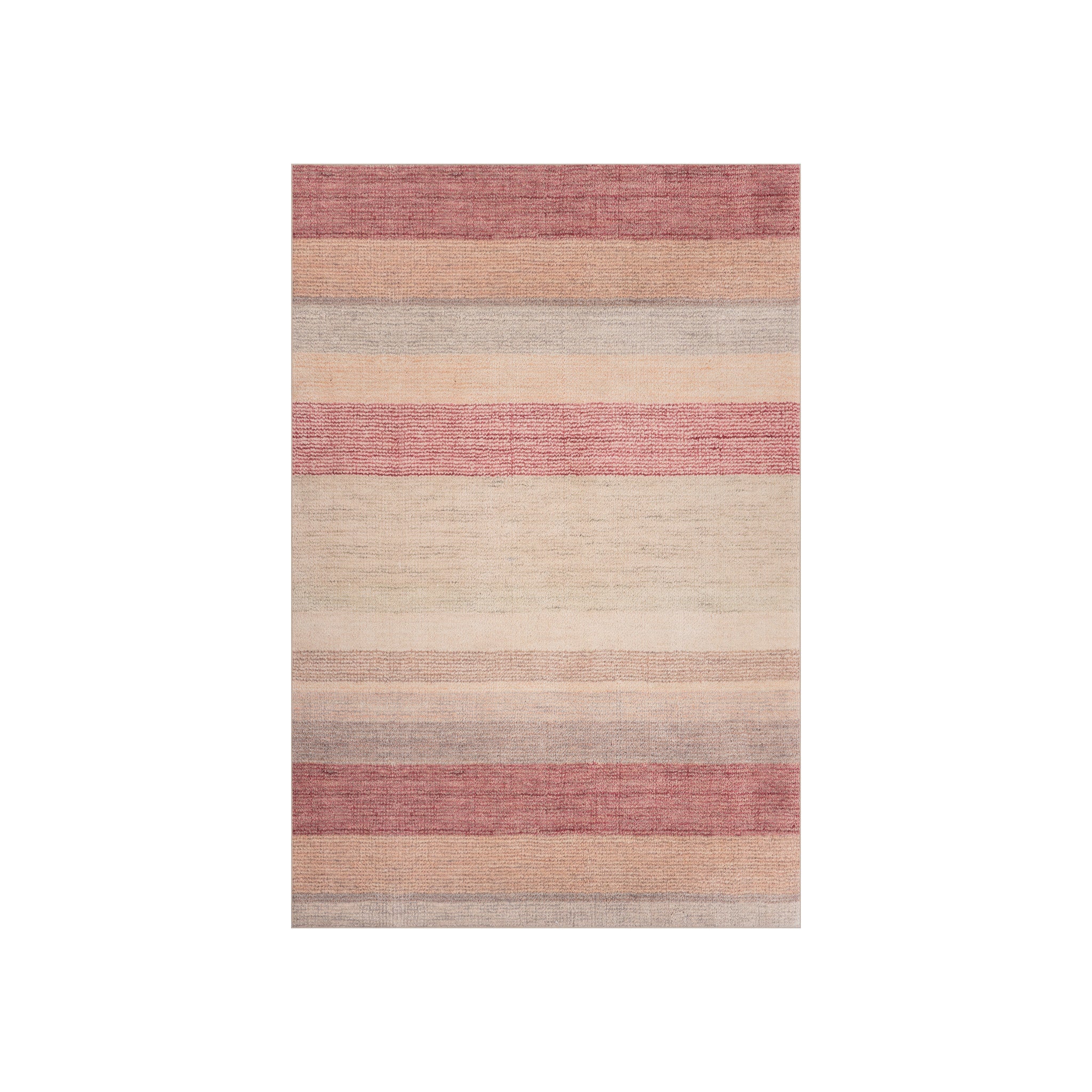 Noa Modern Striped Washable Rug, Multicolor 2' x 3'