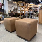 IN STORE - Dena Leather Ottoman FURNITURE - in store Rowe Furniture