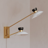 Whitley Plug-In Sconce - Aged Brass - NEW IN BOX