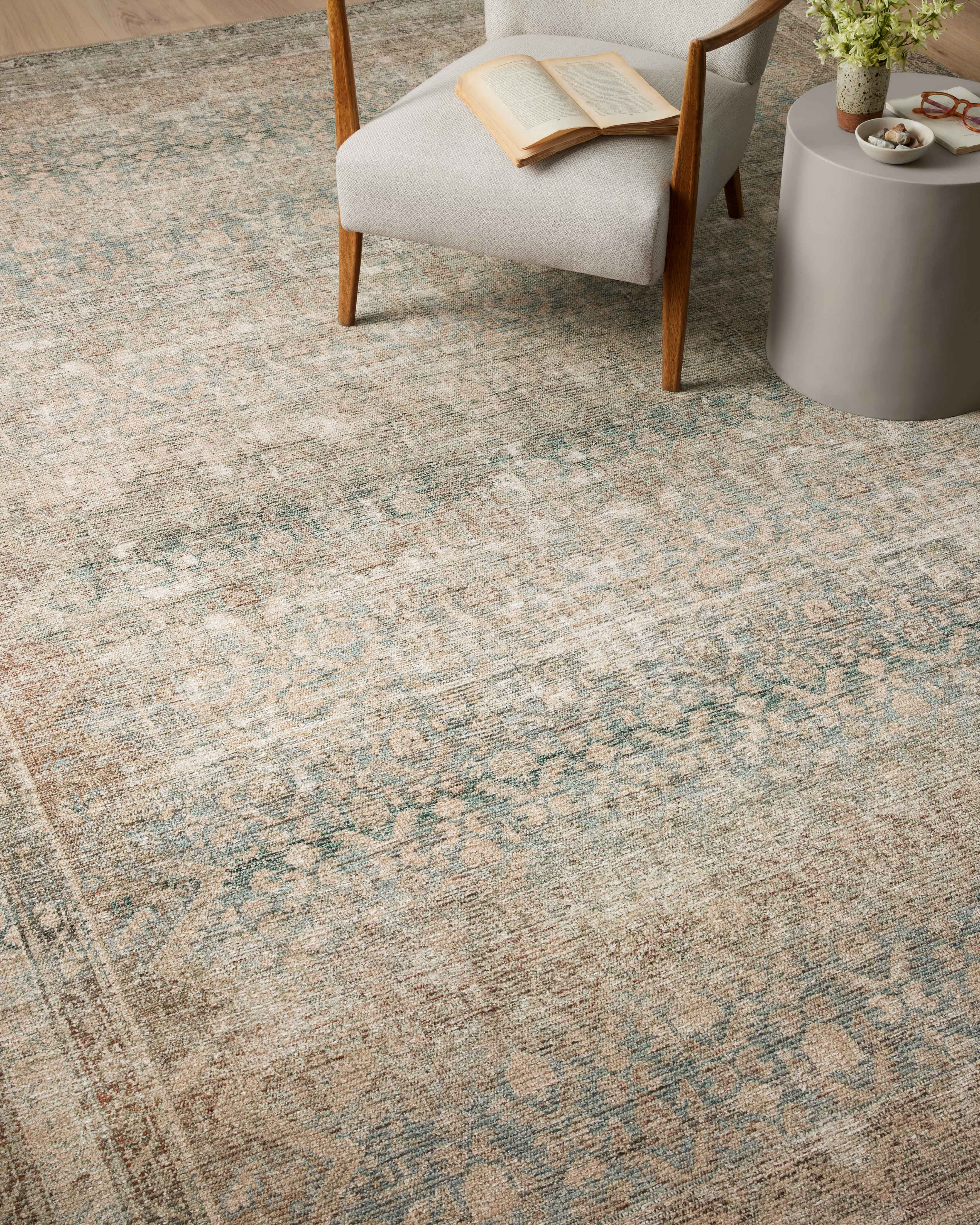 Angela Rose x Loloi Aubrey Jade/ Natural Rug 0-RUGS Loloi