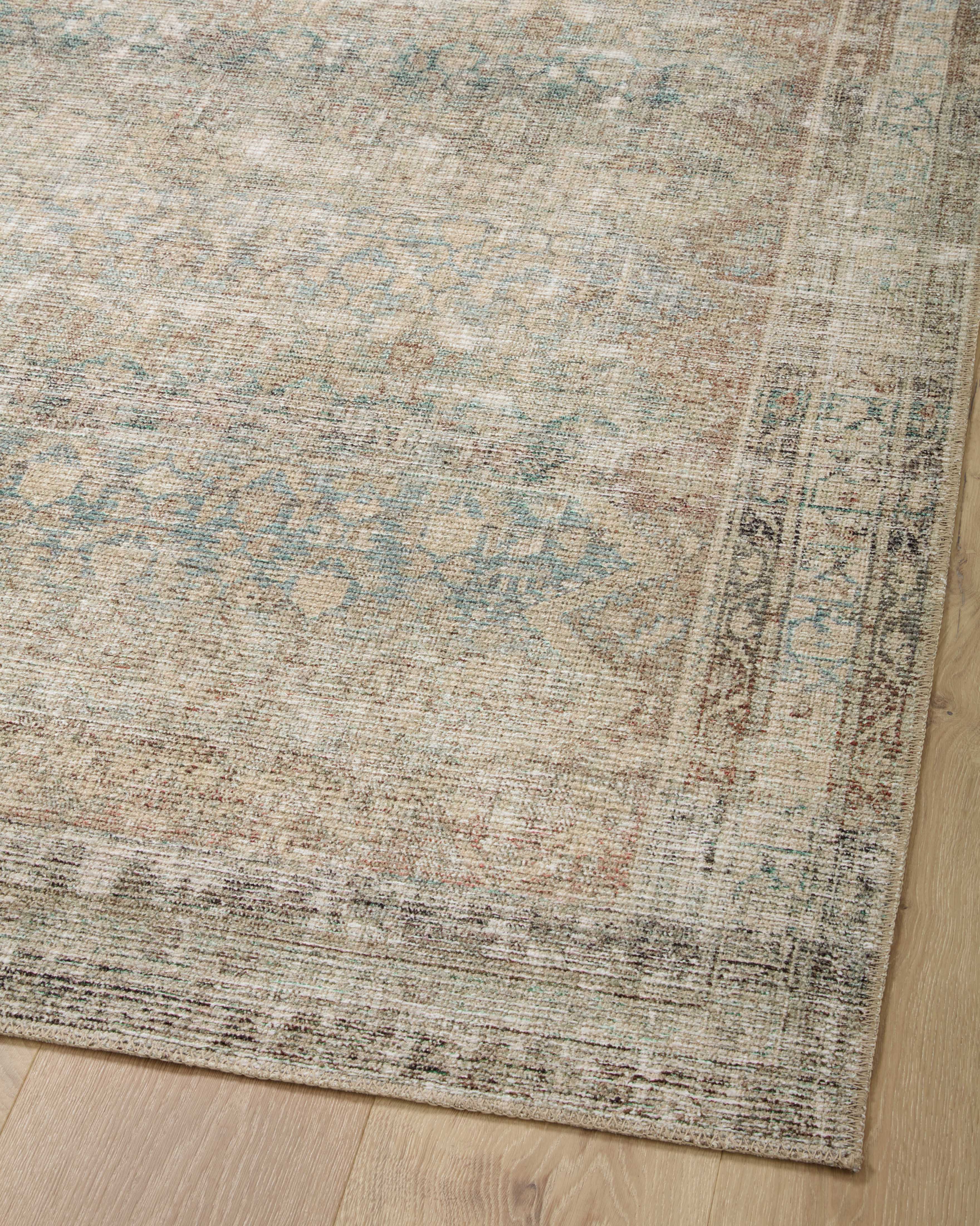 Angela Rose x Loloi Aubrey Jade/ Natural Rug 0-RUGS Loloi