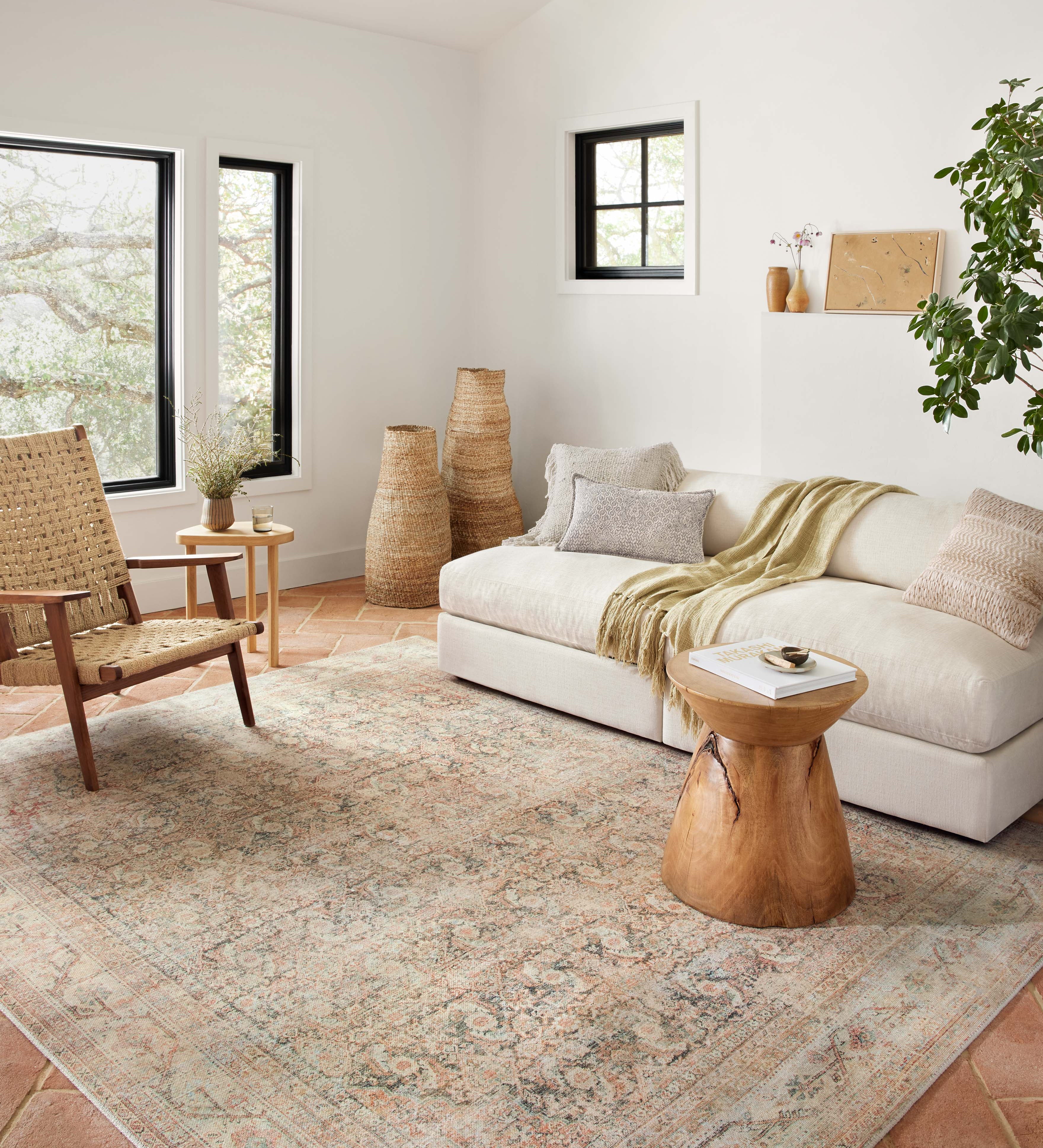 Loloi Adrian Natural / Apricot Rug 1-RUGS-patterned Loloi
