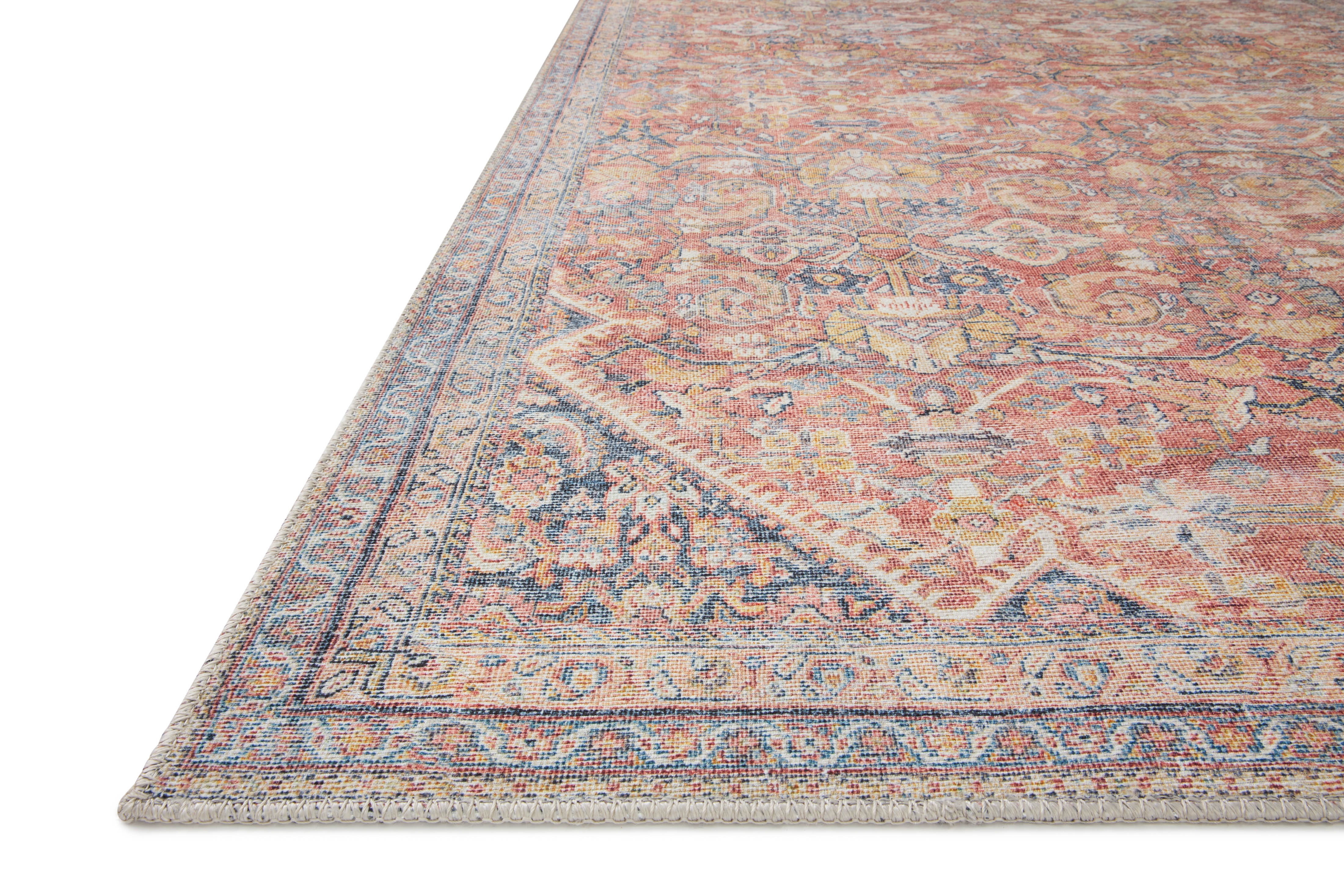 Loloi Adrian Rust / Denim Rug 2-RUGS-patterned Loloi