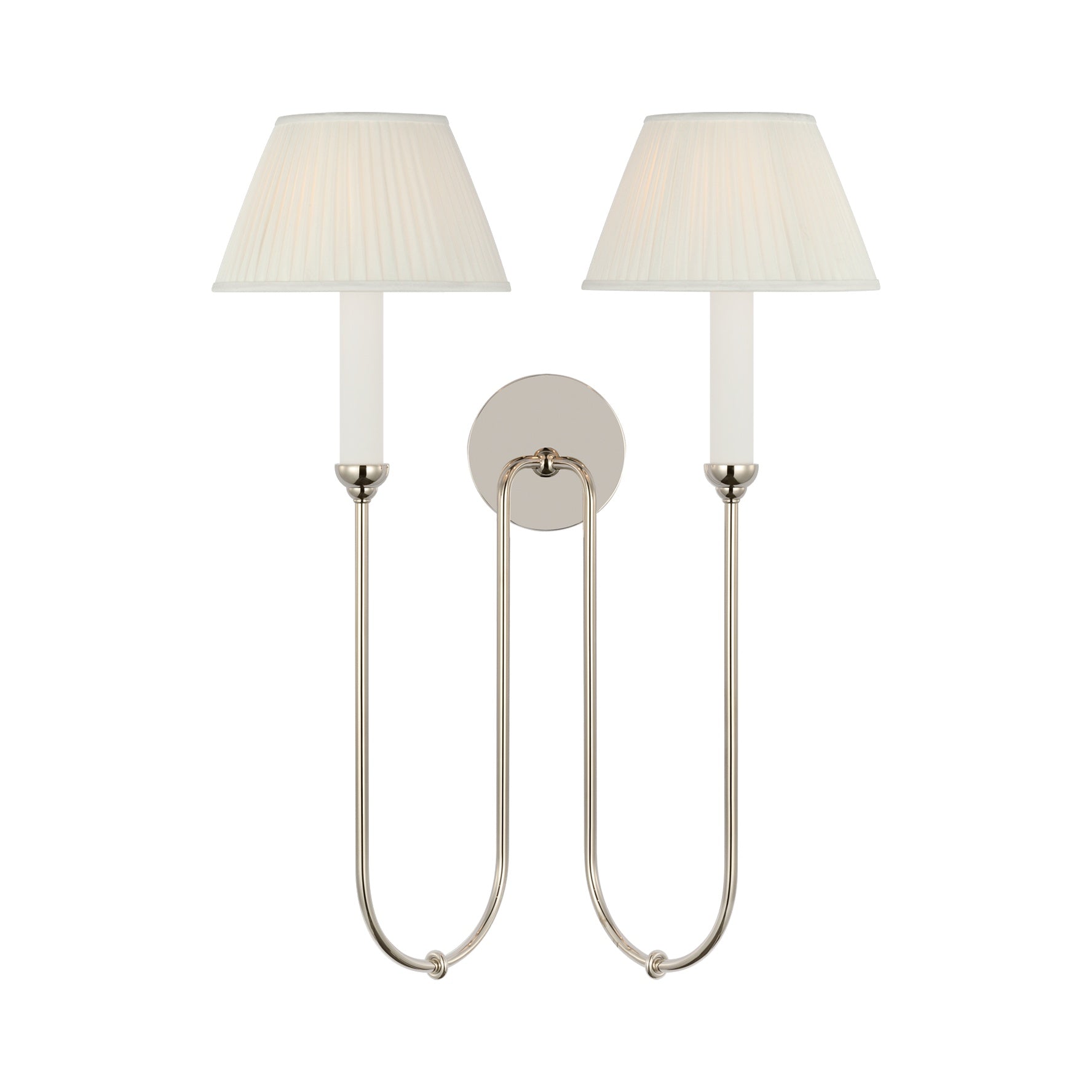 Ingela 24" Double Sconce, Polished Nickel