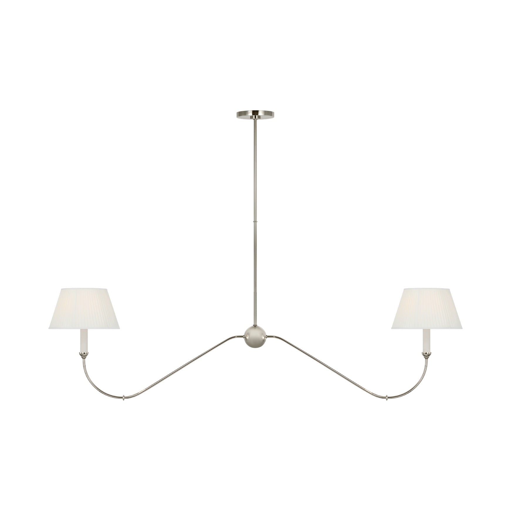 Ingela 65" Linear Chandelier LIGHTING - chandelier Visual Comfort Polished Nickel