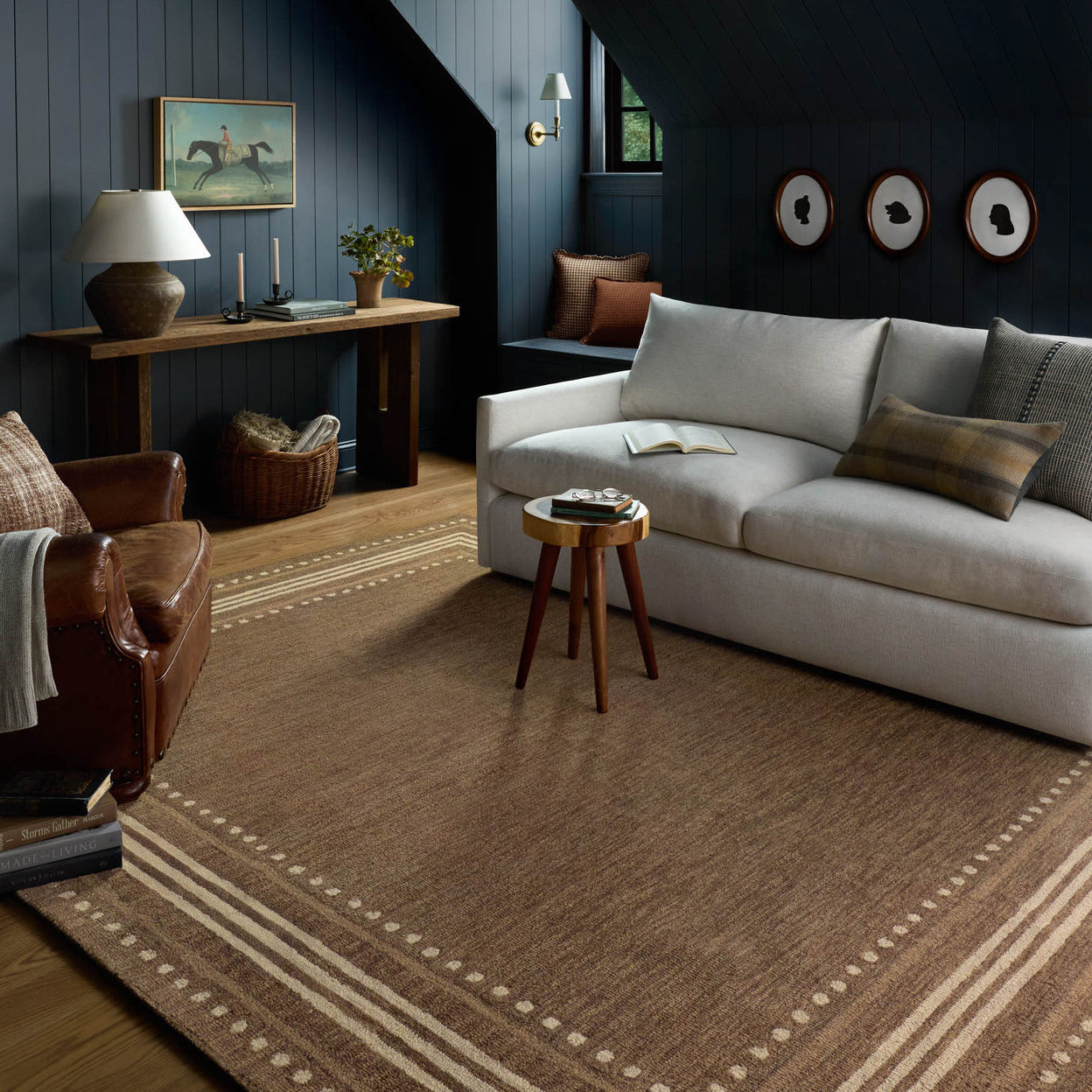 Chris Loves Julia x Loloi Alfie Bark / Natural Rug RUGS - wool Loloi