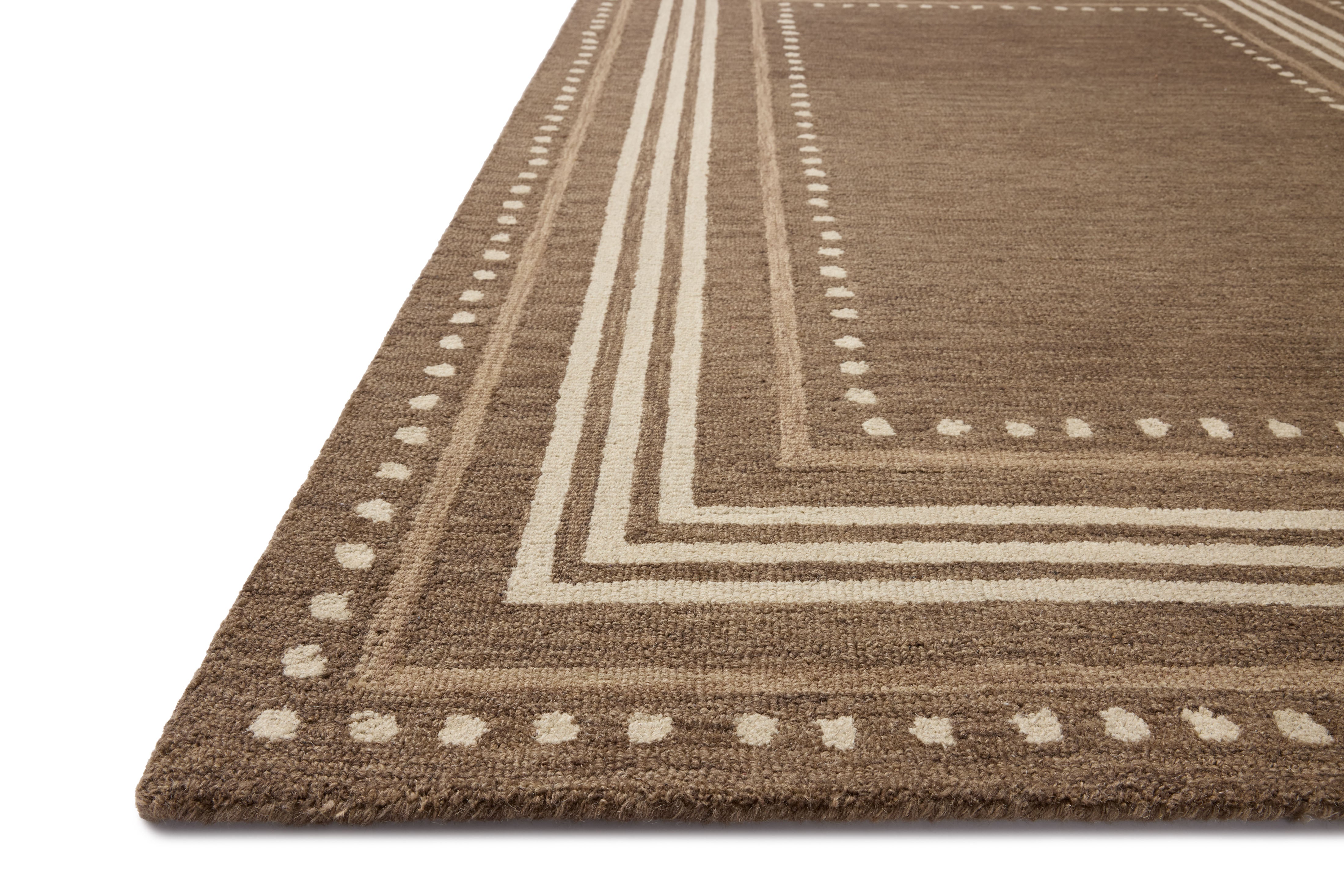 Chris Loves Julia x Loloi Alfie Bark / Natural Rug RUGS - wool Loloi