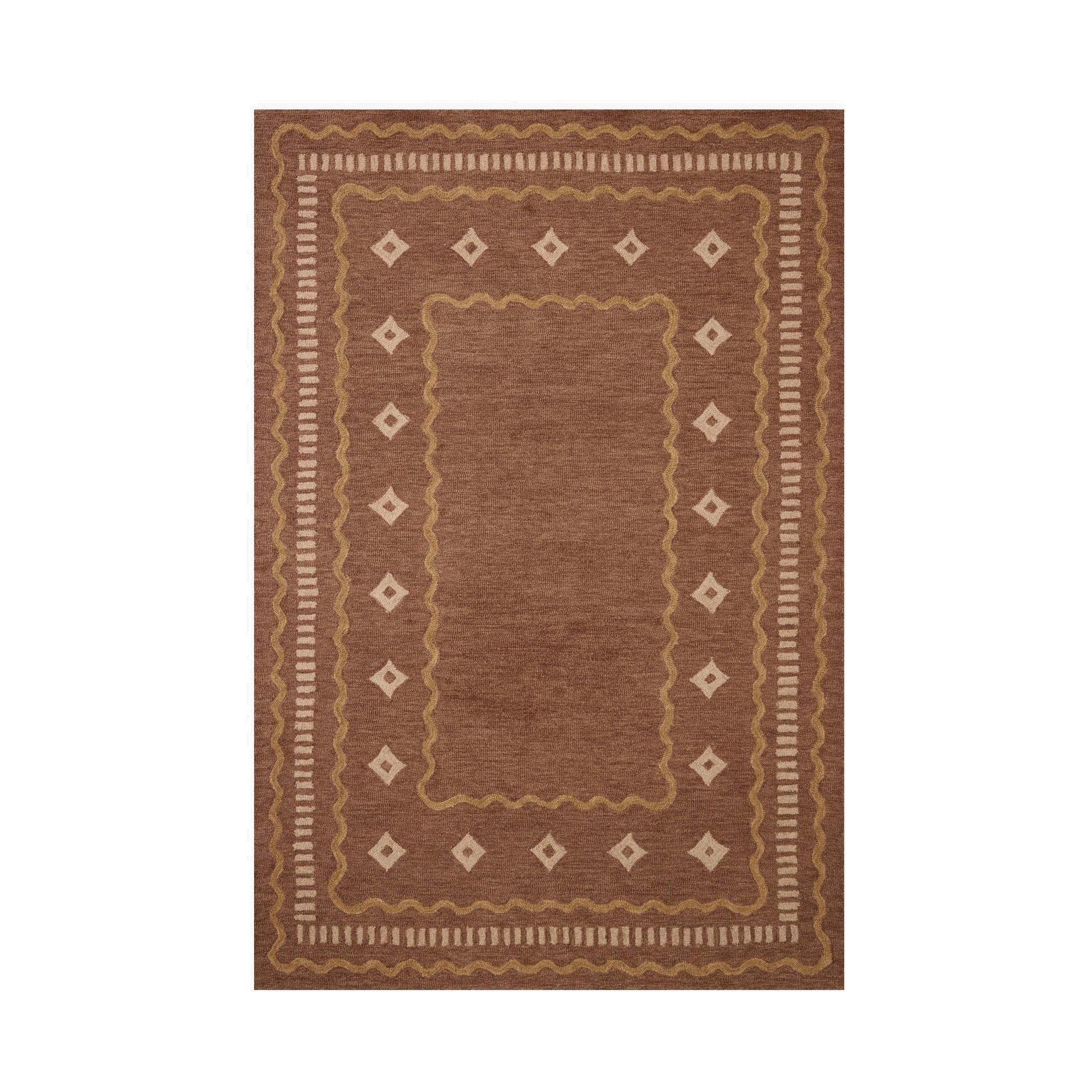 Chris Loves Julia x Loloi Alfie Clay / Spice Rug RUGS - wool Loloi