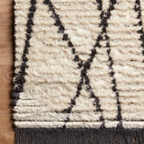 Chris Loves Julia x Loloi Alice Cream / Charcoal Crosshatch Rug