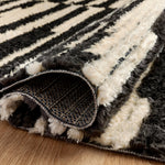 Chris Loves Julia x Loloi Alice Cream / Charcoal Rug No.3 RUGS - synthetic Loloi