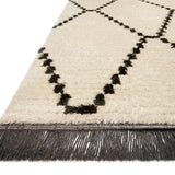 Chris Loves Julia x Loloi Alice Cream / Charcoal Rug No.4 RUGS - synthetic Loloi