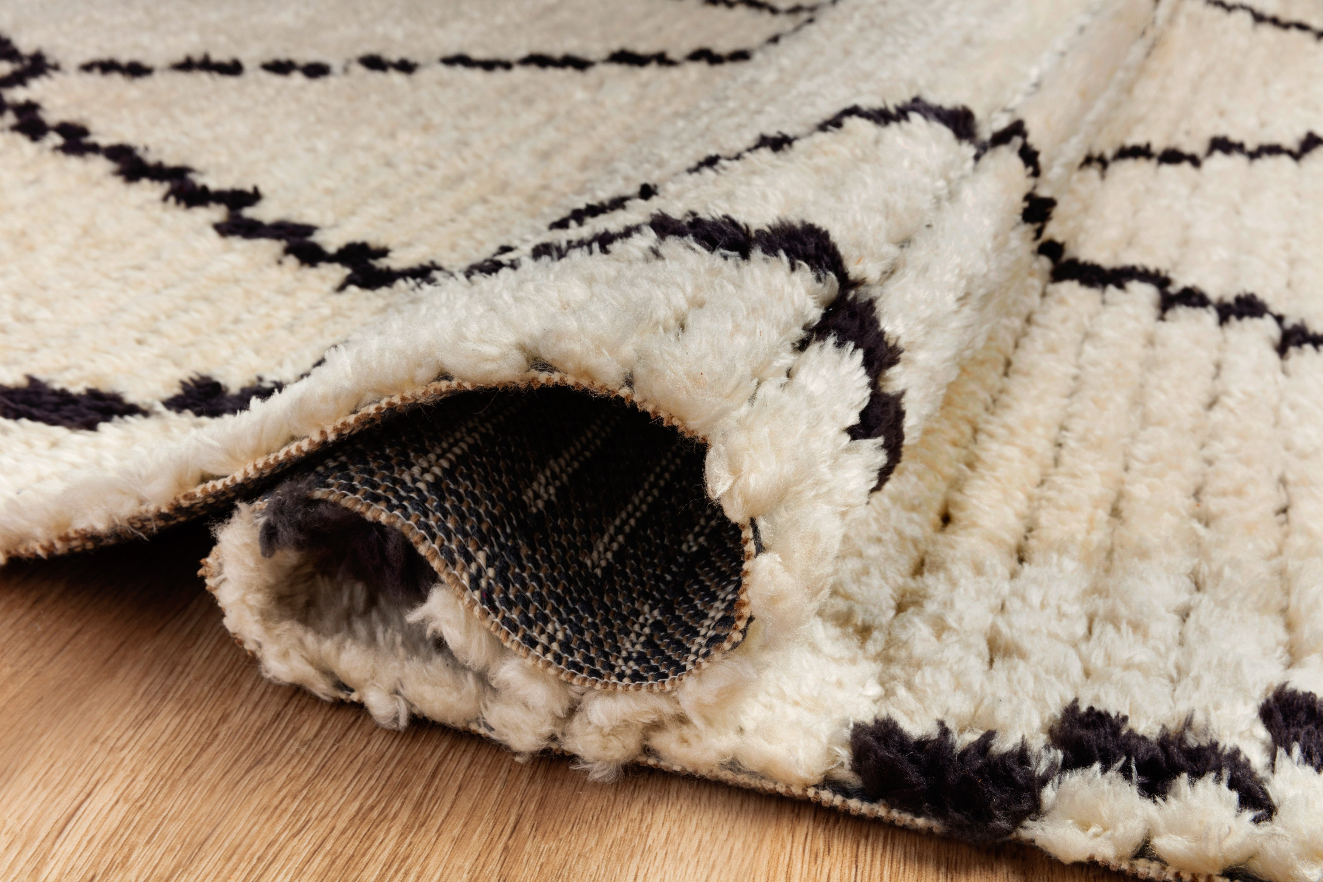 Chris Loves Julia x Loloi Alice Cream / Charcoal Rug No.4 RUGS - synthetic Loloi