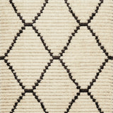 Chris Loves Julia x Loloi Alice Cream / Charcoal Diamond Rug