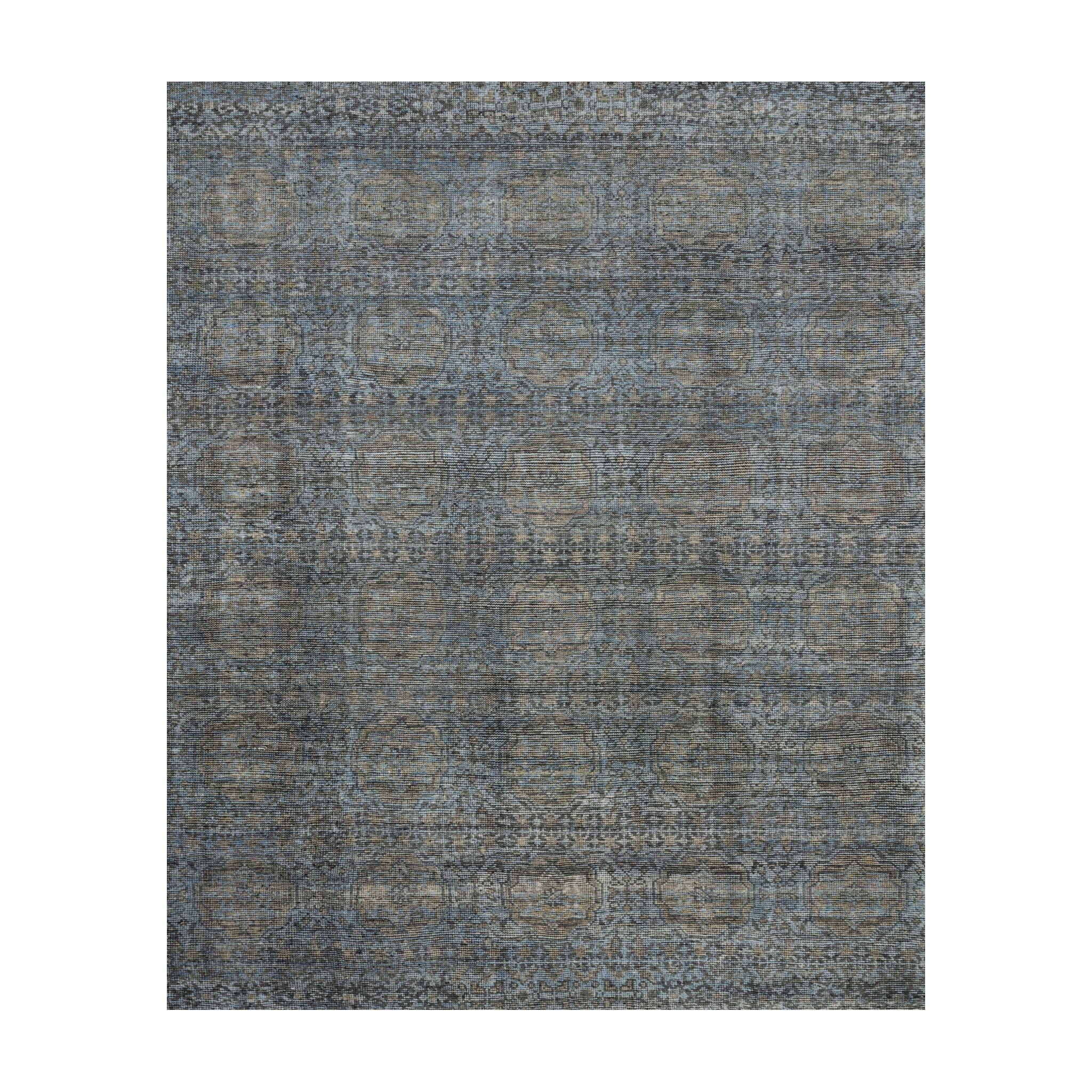 Loloi Amara Blue / Gold Rug, 18" x 18"