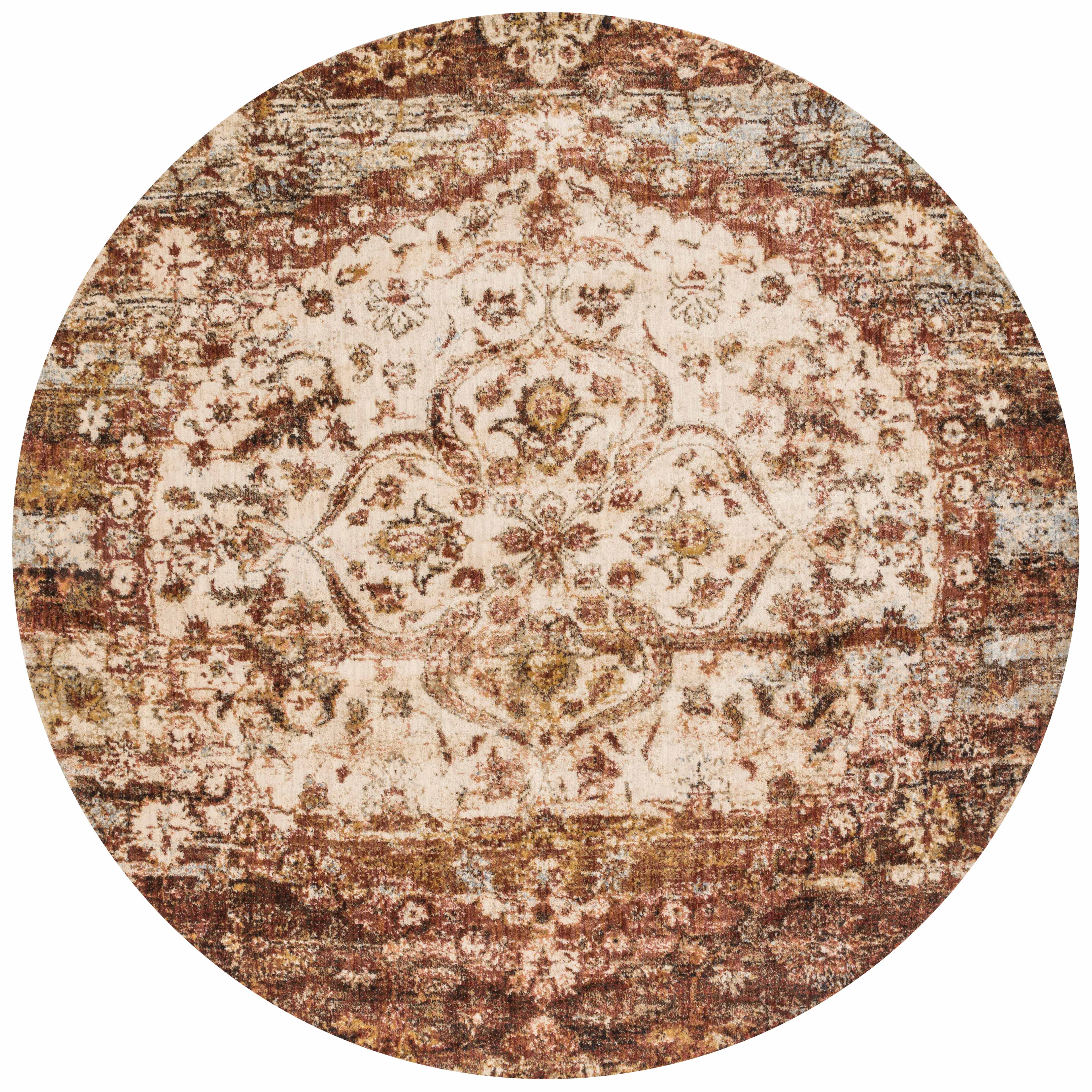 Loloi Anastasia Rust / Ivory Rug RUGS - synthetic Loloi