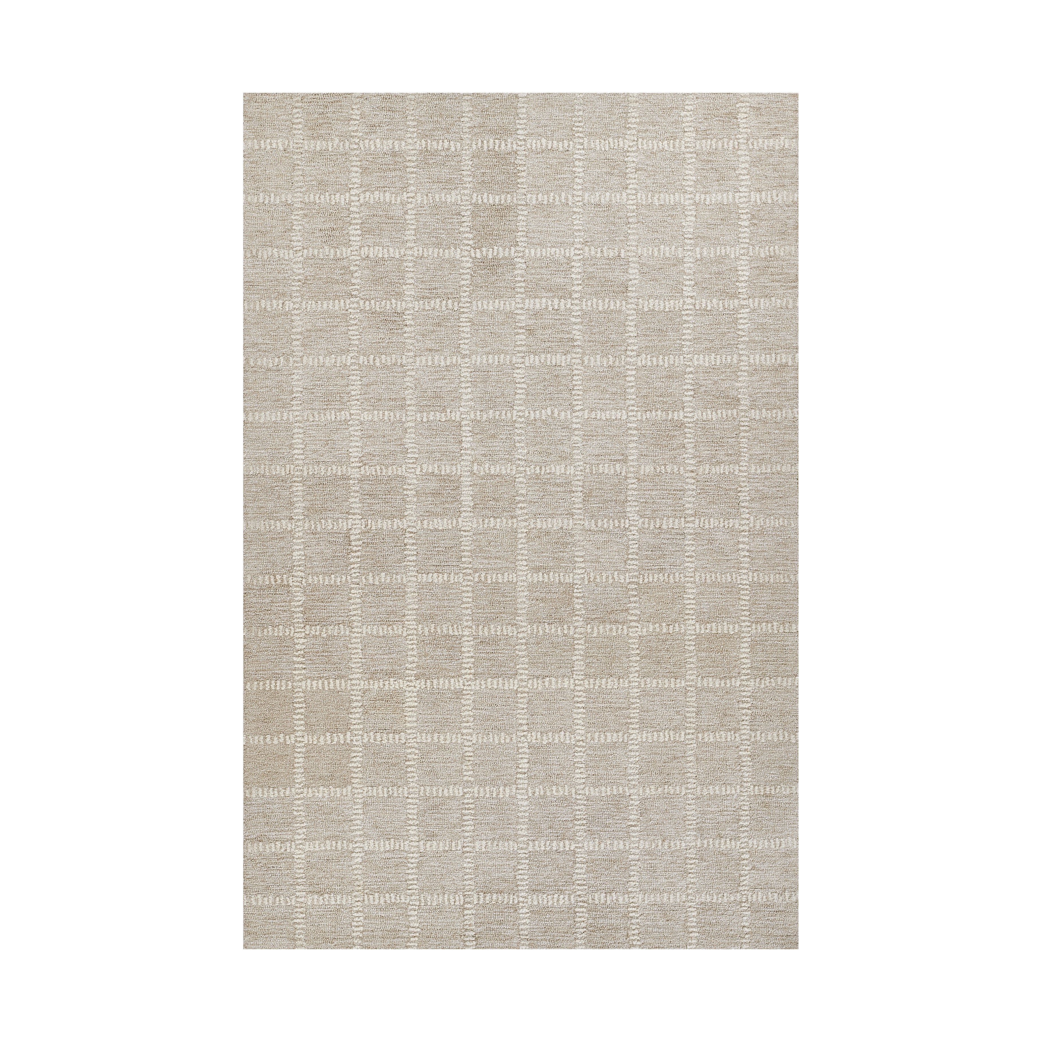 Archie Gridwork Hand Tufted Rug RUGS - wool Momeni Beige 2' x 3'
