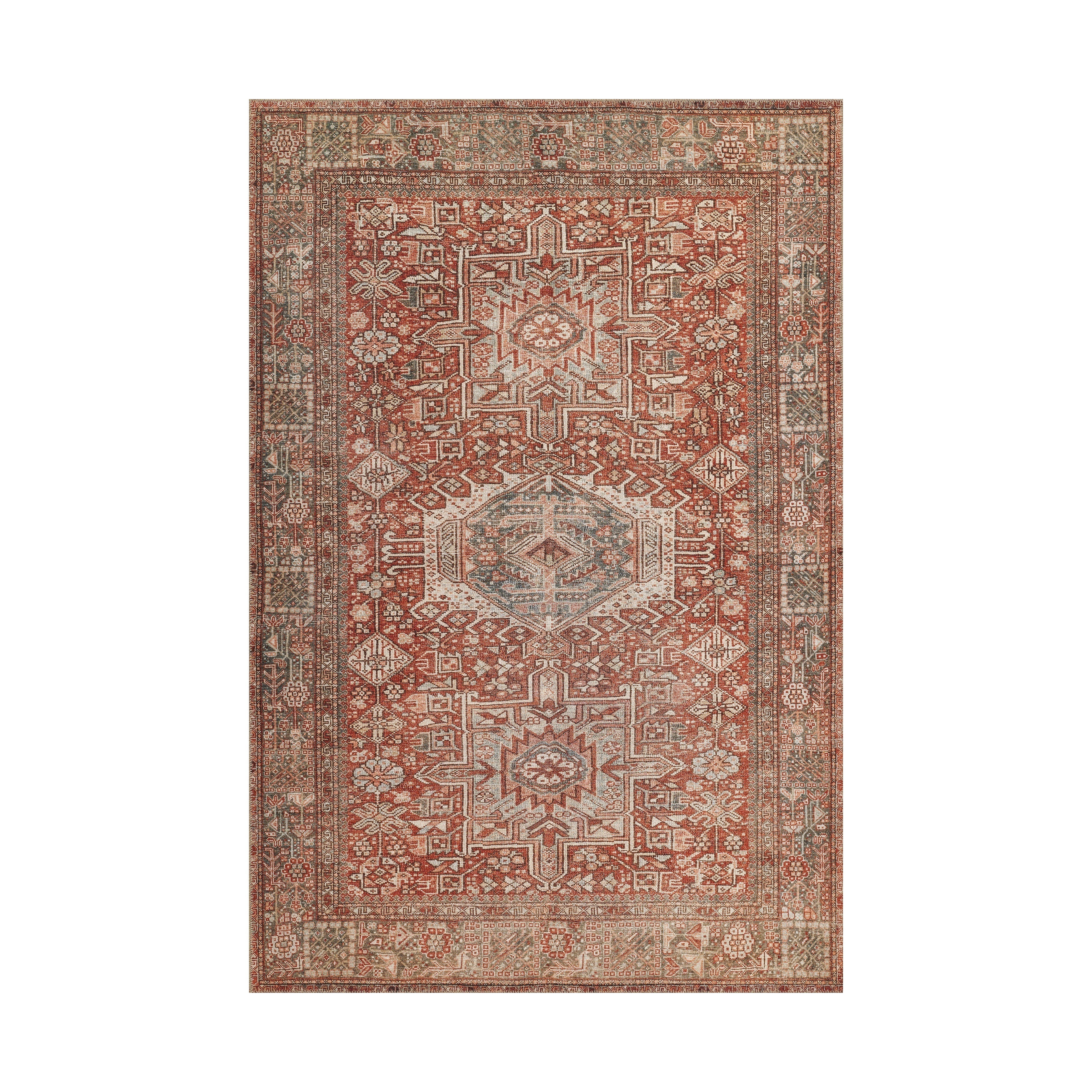 Ariyah Red / Navy Rug RUGS - synthetic Momeni 2' x 3'