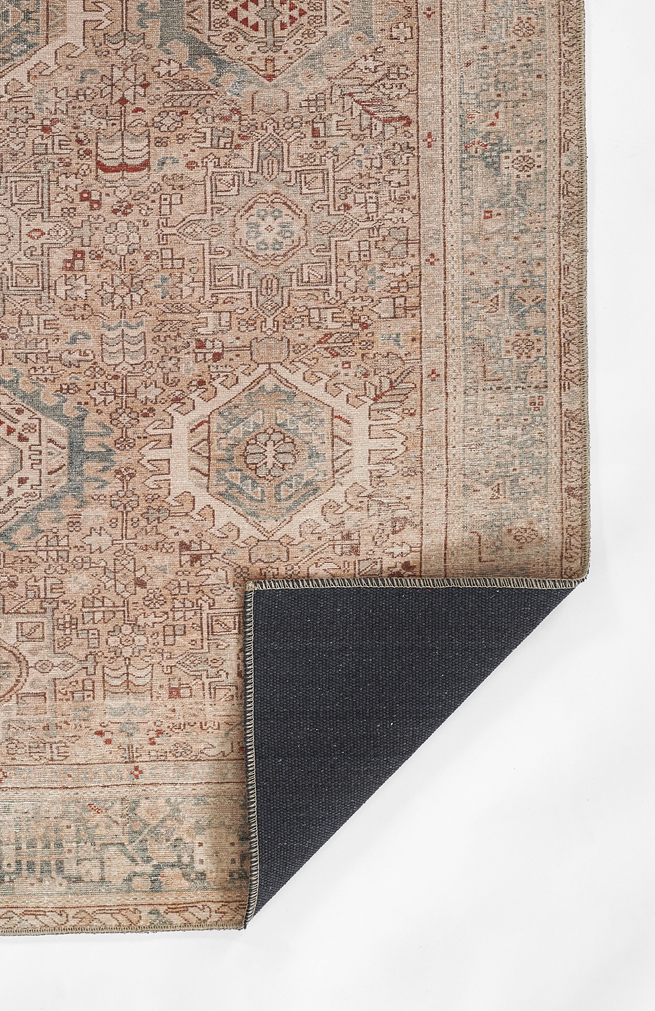 Ariyah Salmon / Sky Rug RUGS - synthetic Momeni