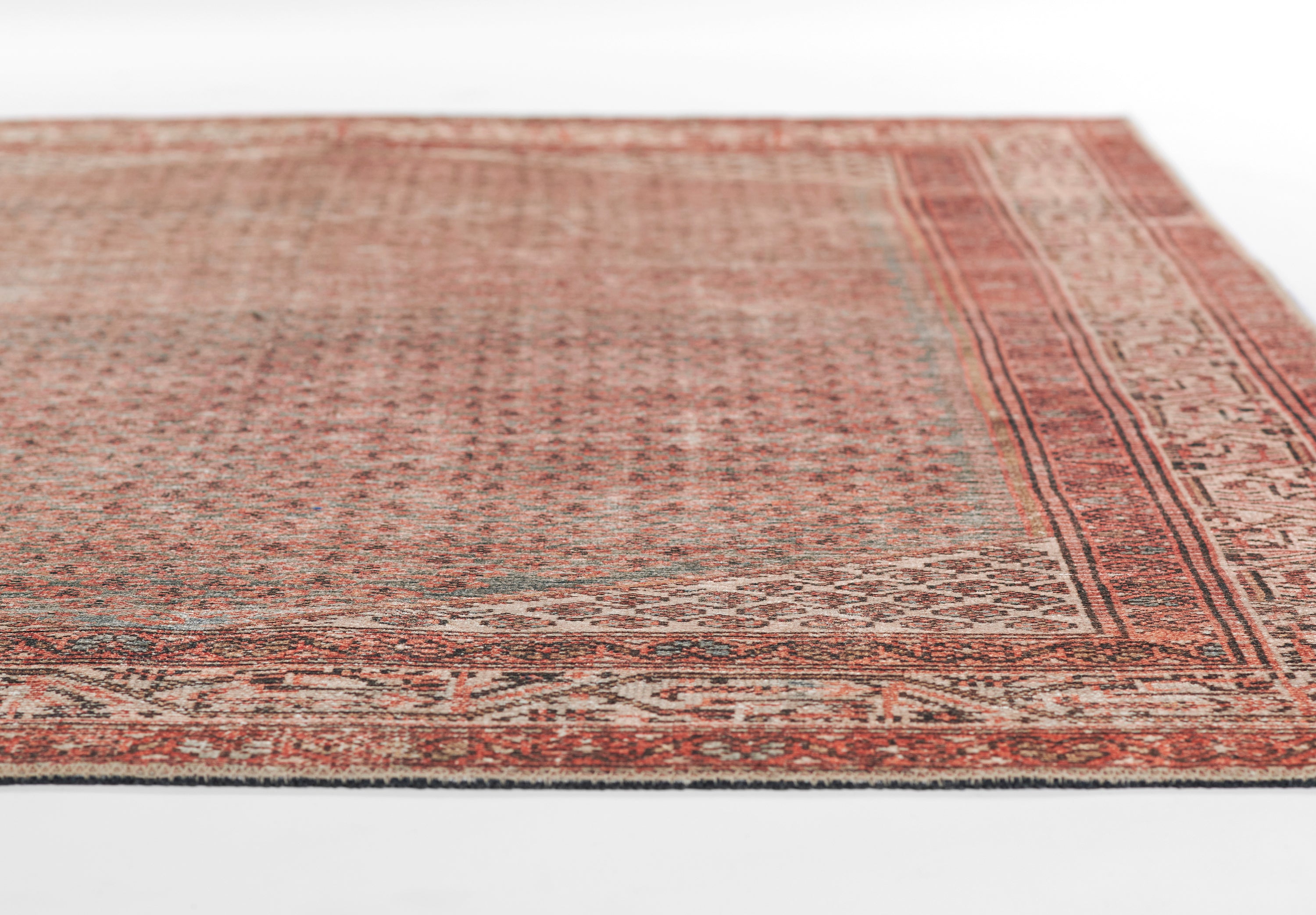 Ariyah Brick / Blue Rug RUGS - synthetic Momeni