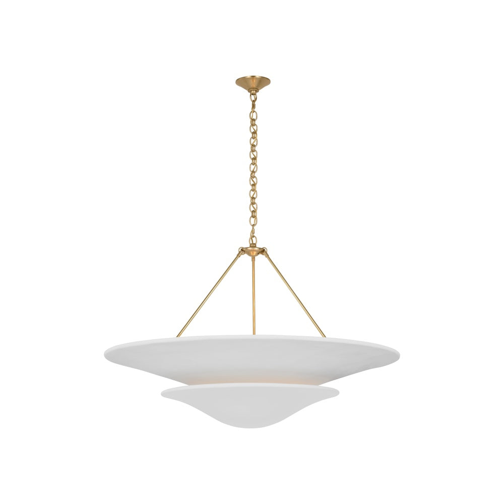 Mollino 40" Chandelier LIGHTING - chandelier Visual Comfort - Signature Hand-Rubbed Antique Brass