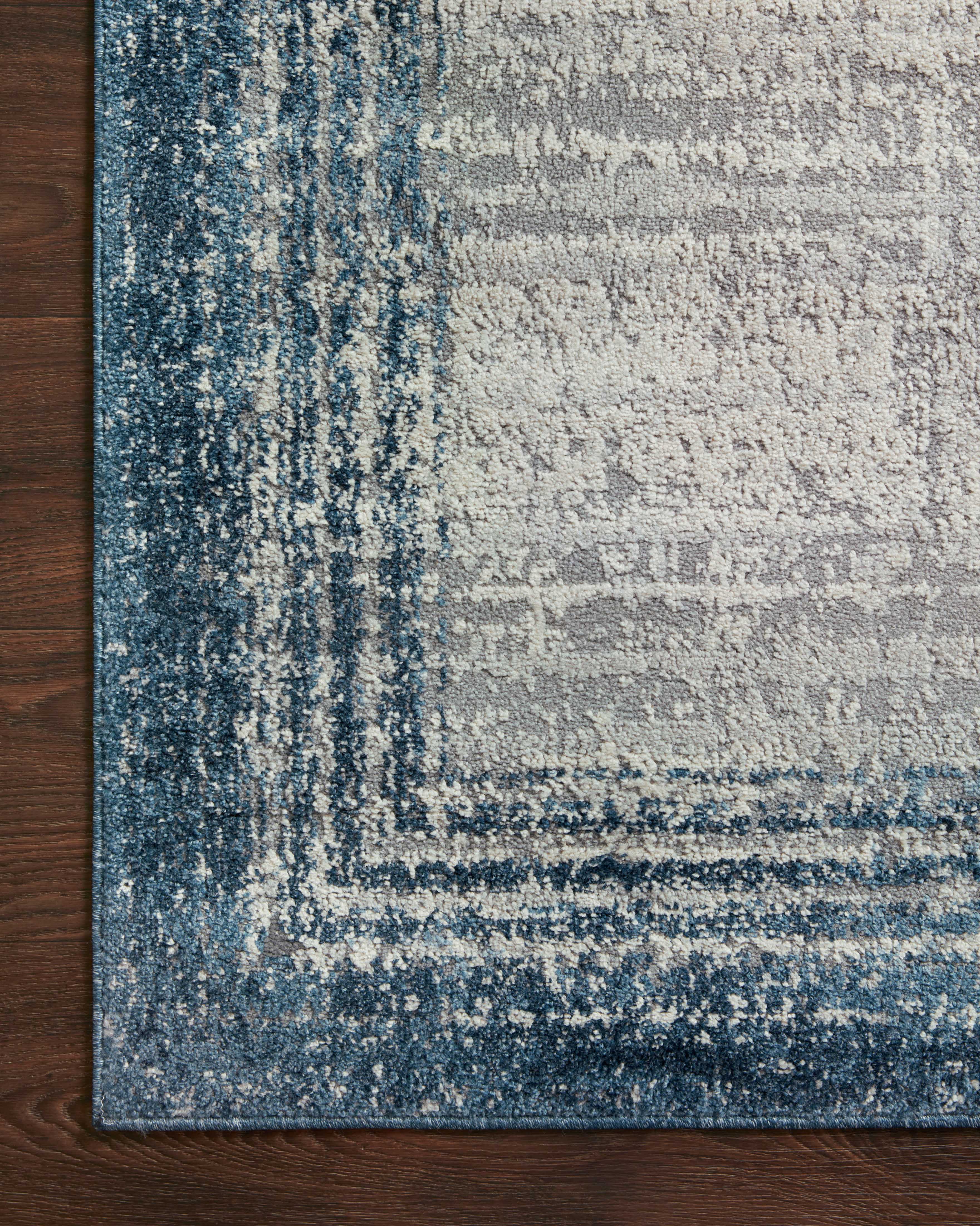 Loloi Austen Pebble / Blue Rug RUGS - synthetic Loloi