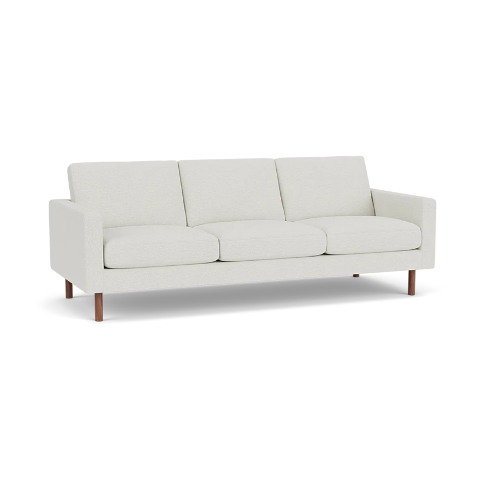 EQ3 Custom Fabric Joan 87" Sofa - Walnut Leg