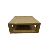 Arlo Reclaimed Wood Square Coffee Table 4 - b - FURNITURE - coffee table - round Hauer Market