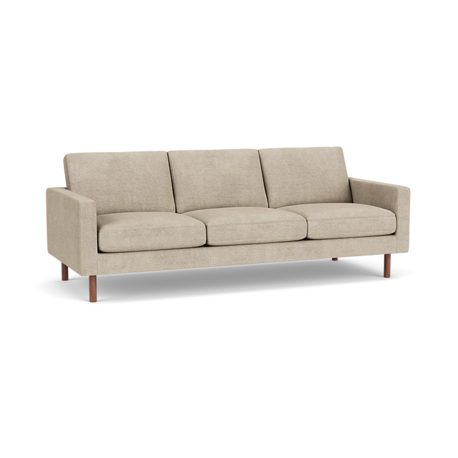 EQ3 Custom Fabric Joan 87" Sofa - Walnut Leg