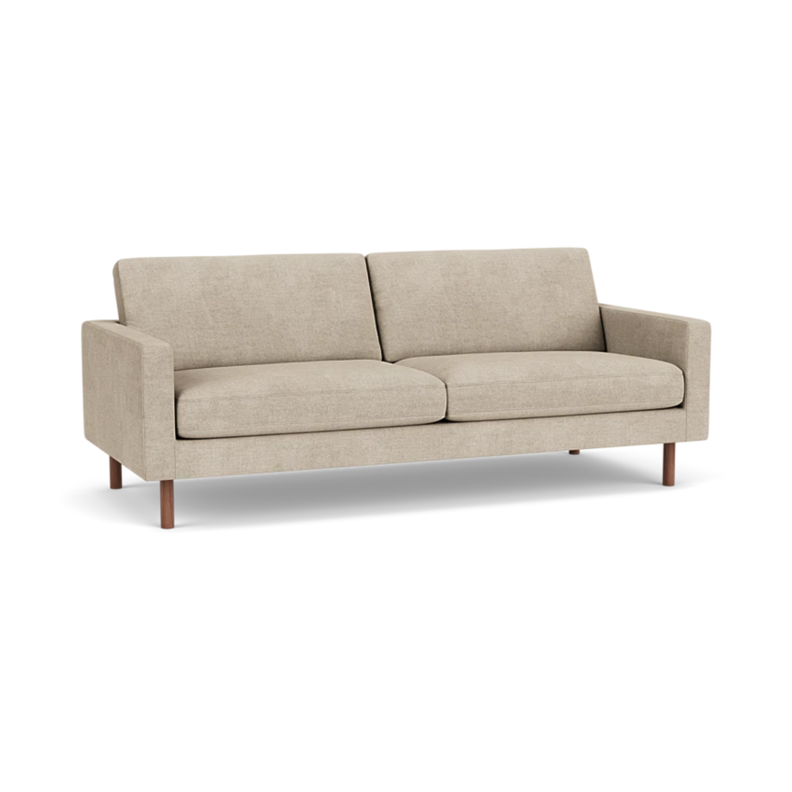 EQ3 Custom Fabric Joan 83" Sofa - Walnut Leg