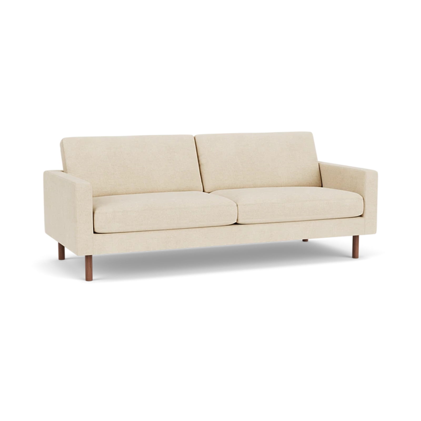 EQ3 Custom Fabric Joan 83" Sofa - Walnut Leg