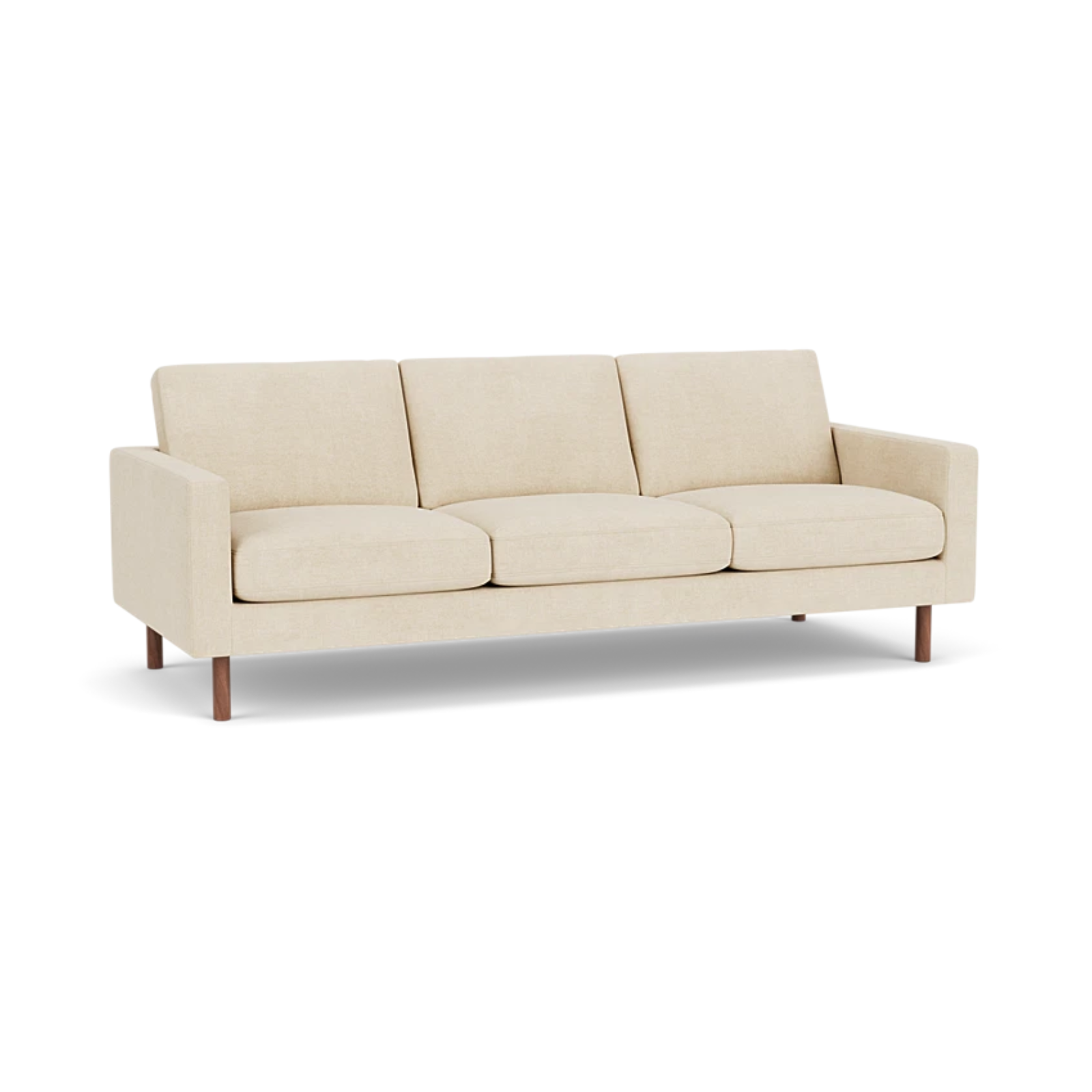 EQ3 Custom Fabric Joan 87" Sofa - Walnut Leg