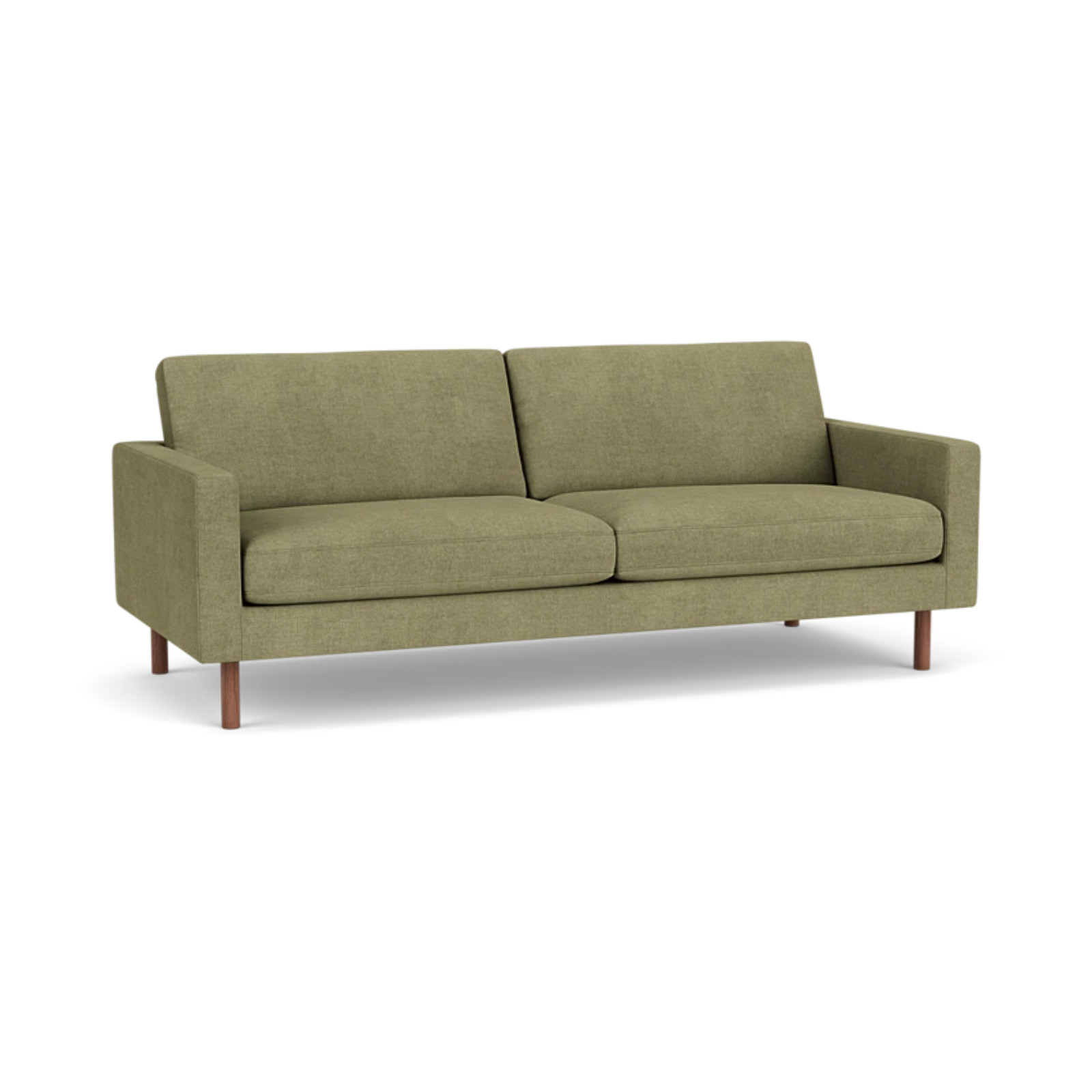 EQ3 Custom Fabric Joan 83" Sofa - Walnut Leg