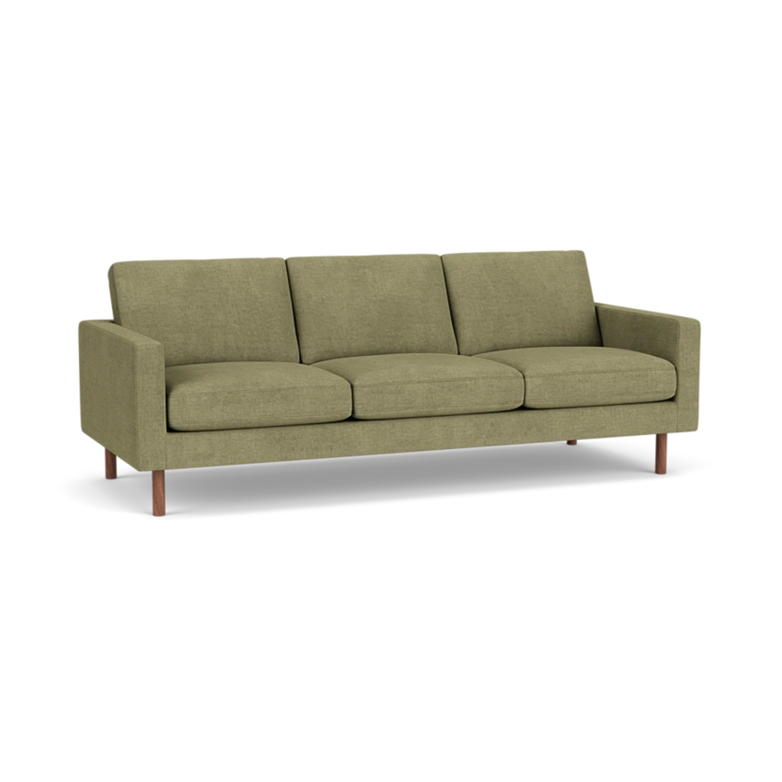 EQ3 Custom Fabric Joan 87" Sofa - Walnut Leg