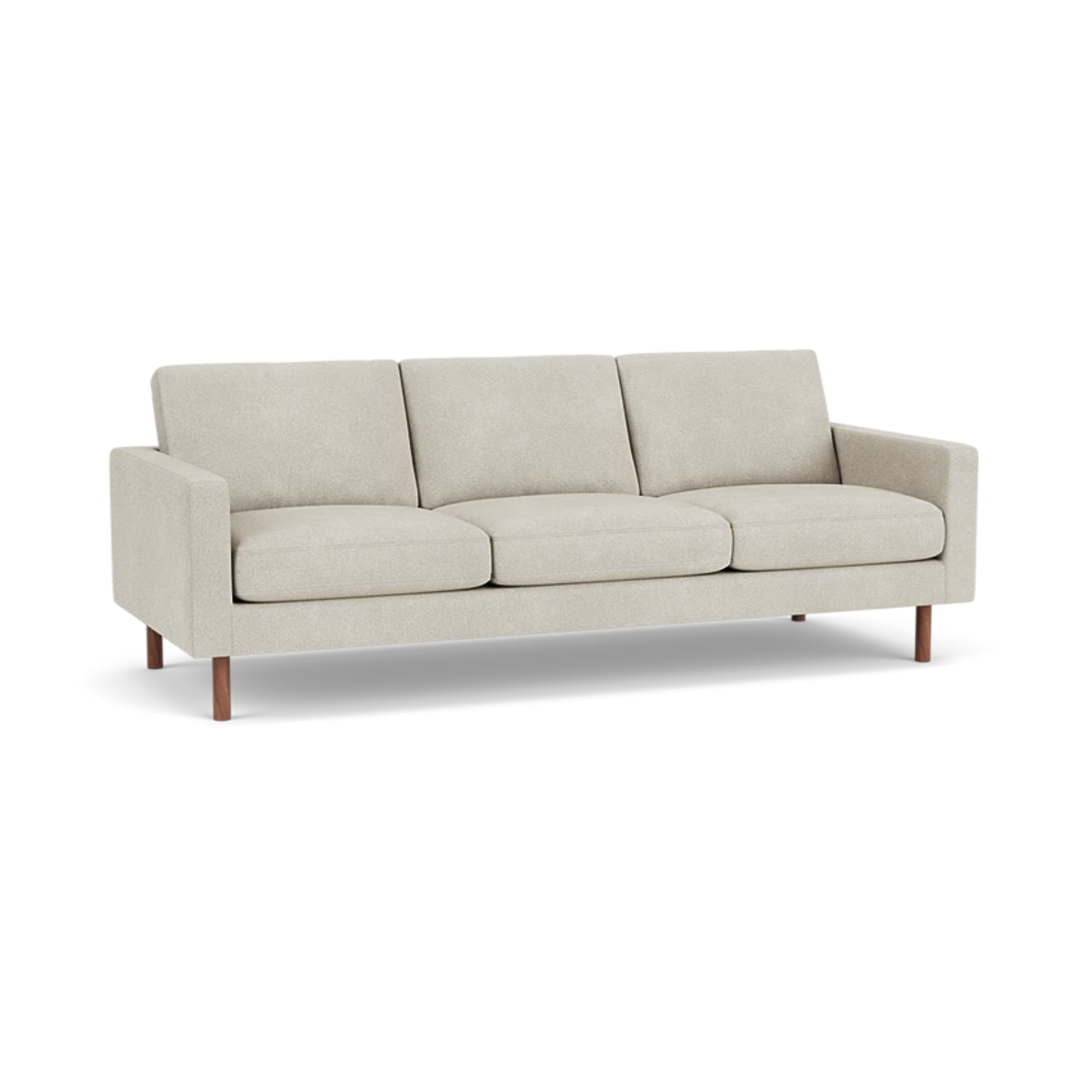 EQ3 Custom Fabric Joan 87" Sofa - Walnut Leg