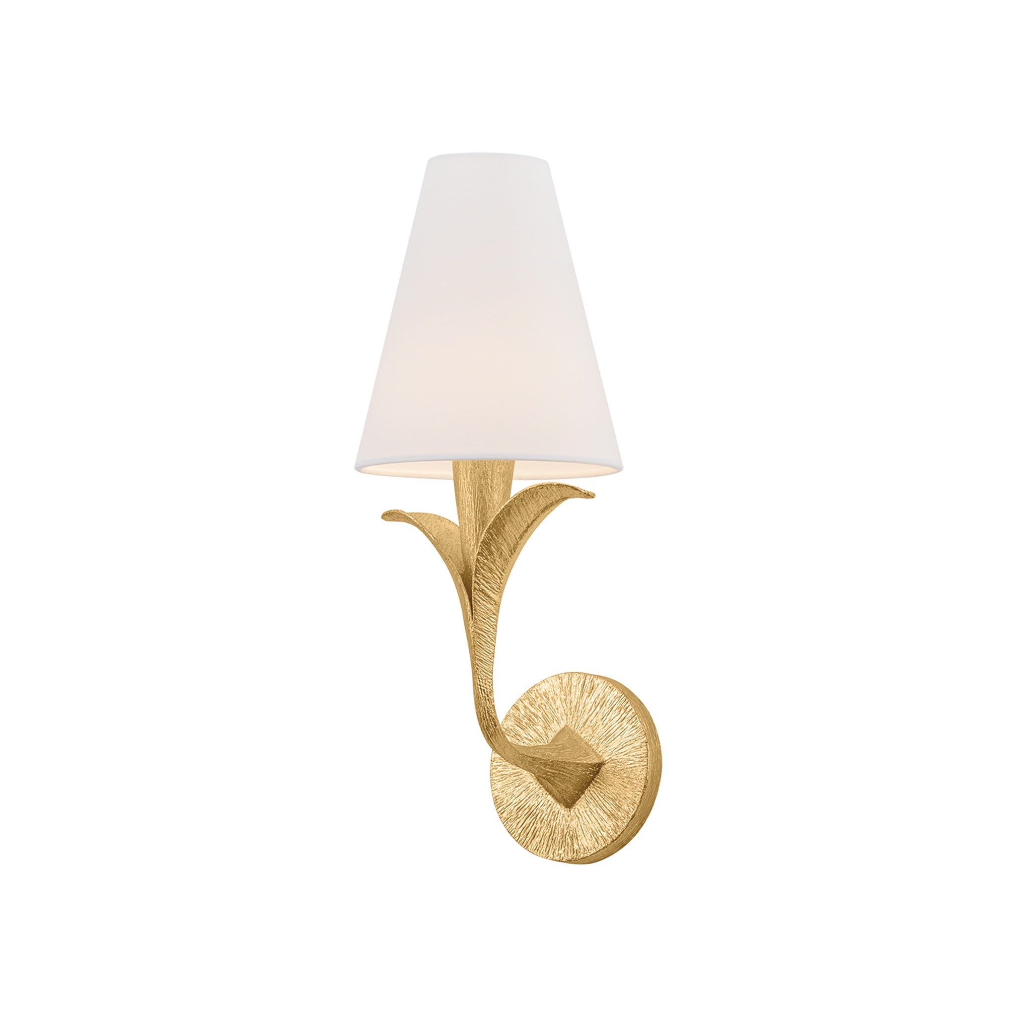 Quill Wall Sconce, Gilded Ivory