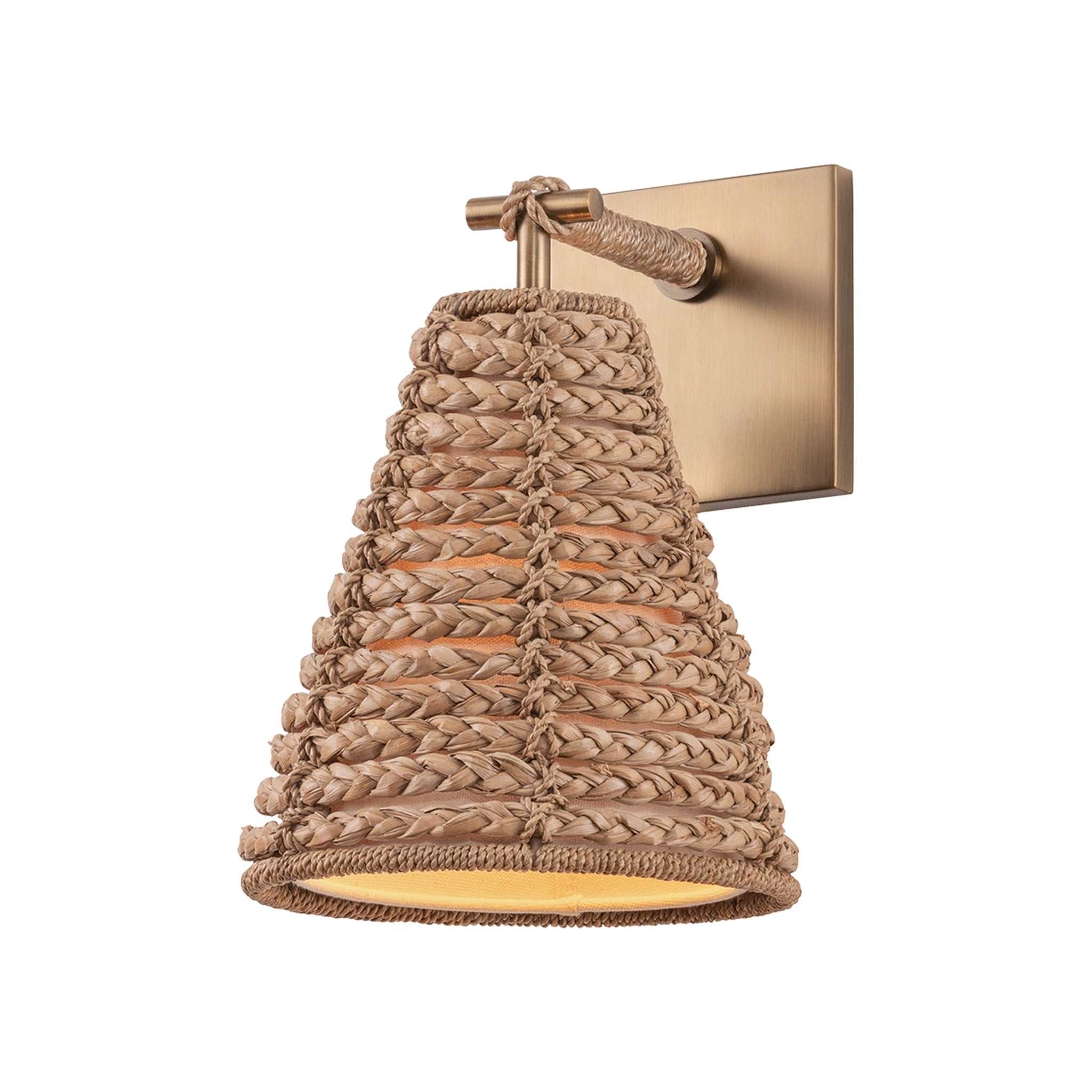 Redwood Wall Sconce, Patina Brass