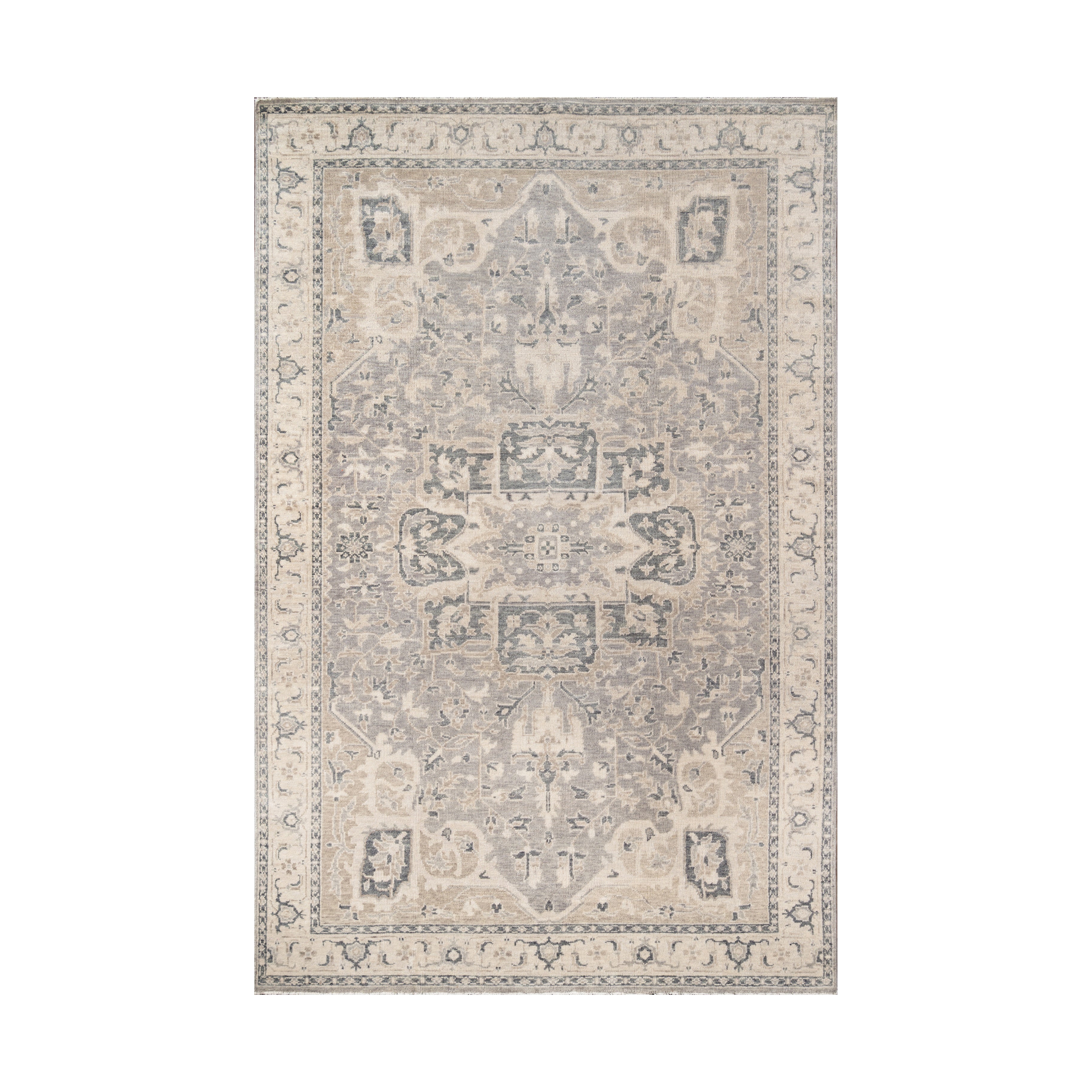 Benara Grey Hand Knotted Rug RUGS - wool Momeni 2' x 3'