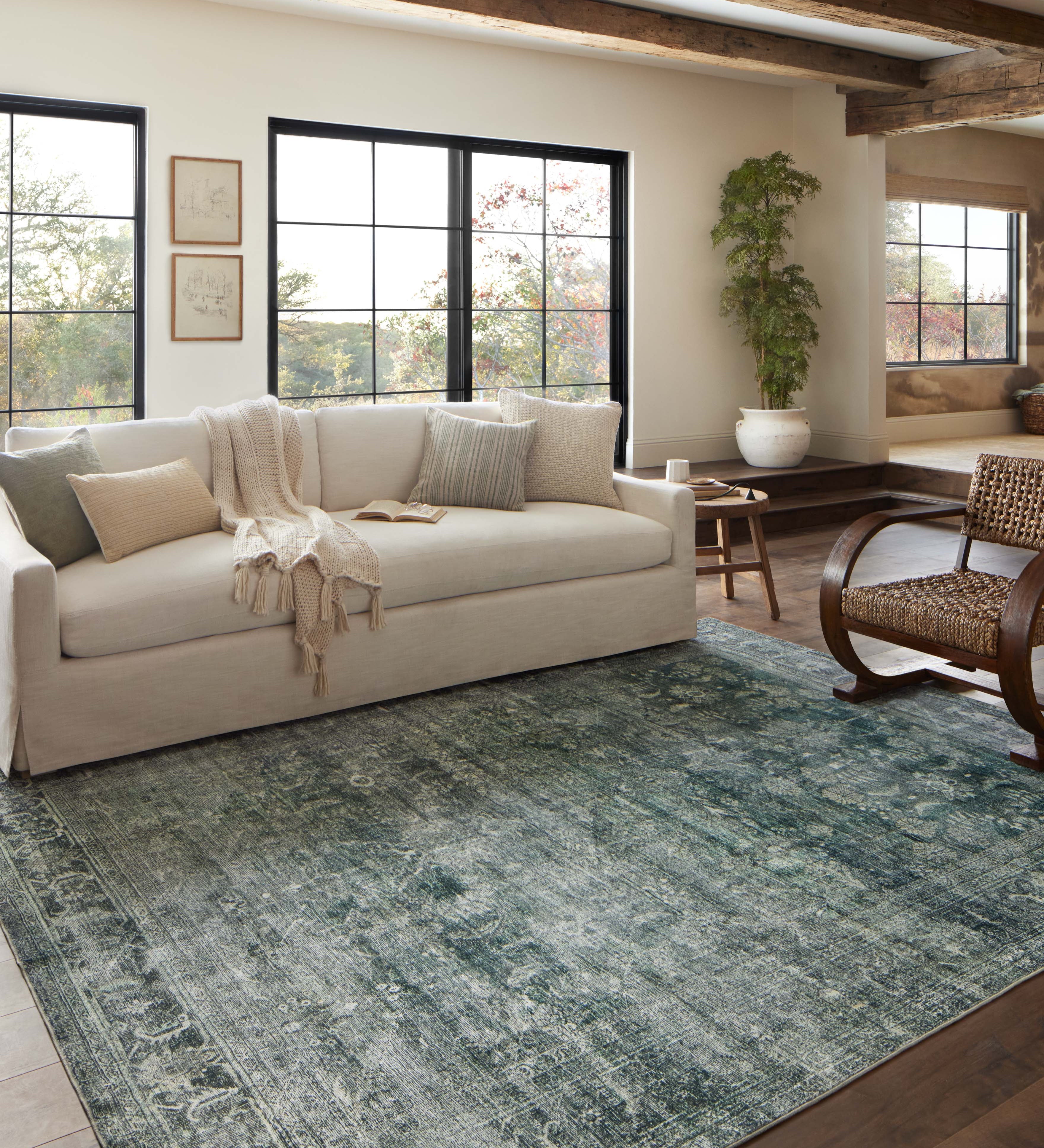 Magnolia Home by Joanna Gaines x Loloi Banks Blue / Lagoon Rug
