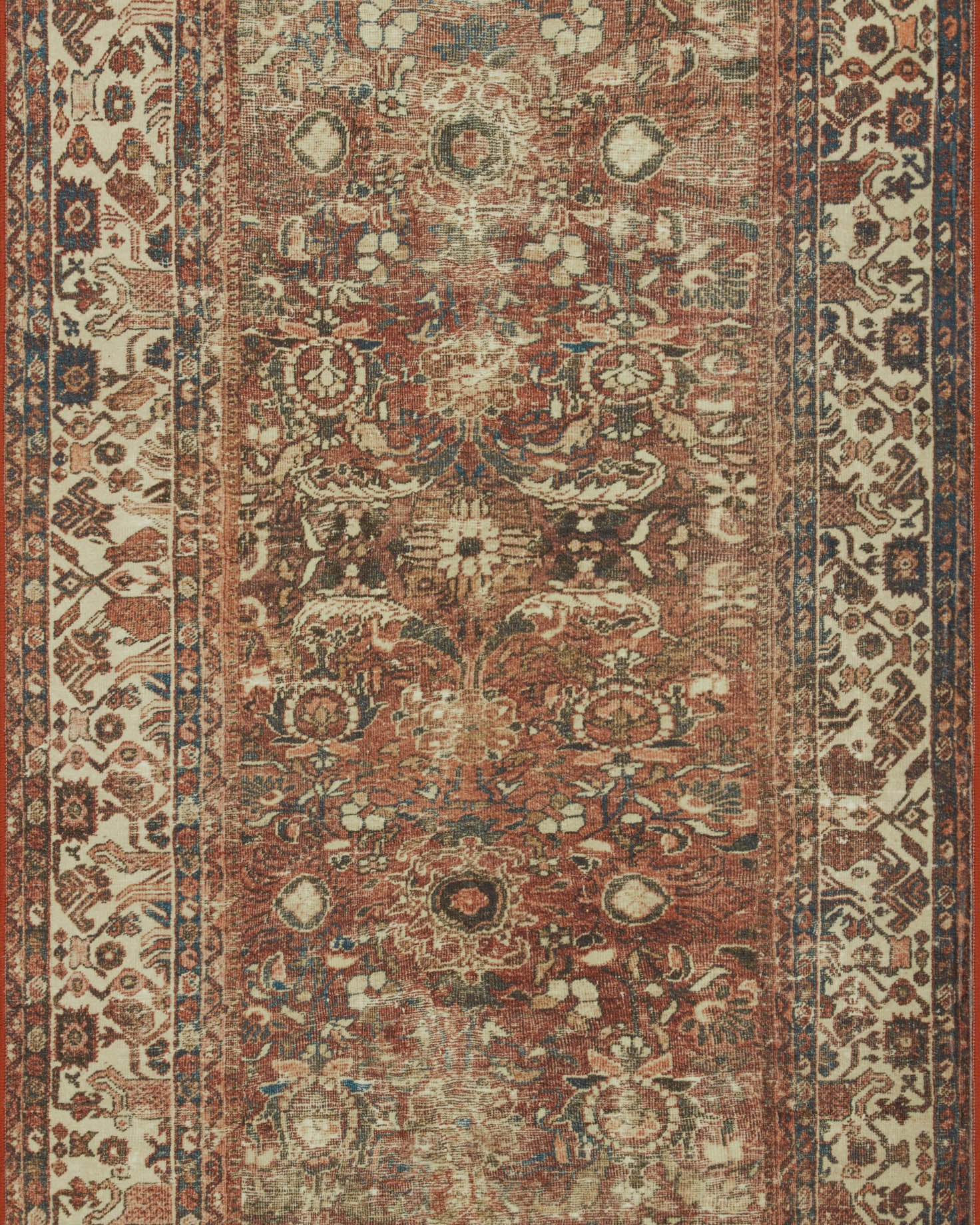 Magnolia Home by Joanna Gaines x Loloi Banks Brick / Ivory Rug 1 - RUGS - patterned Loloi