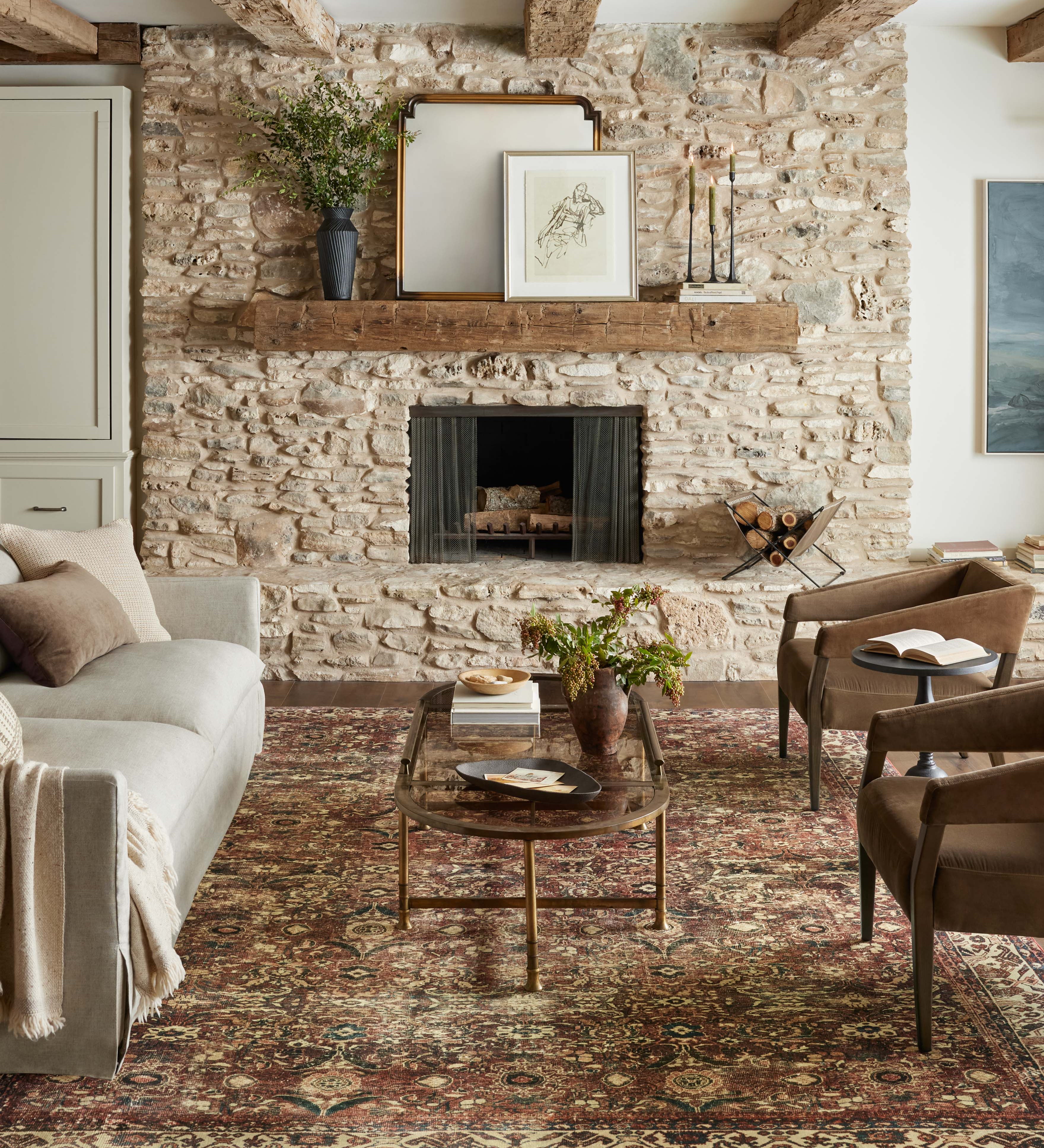 Magnolia Home by Joanna Gaines x Loloi Banks Brick / Ivory Rug
