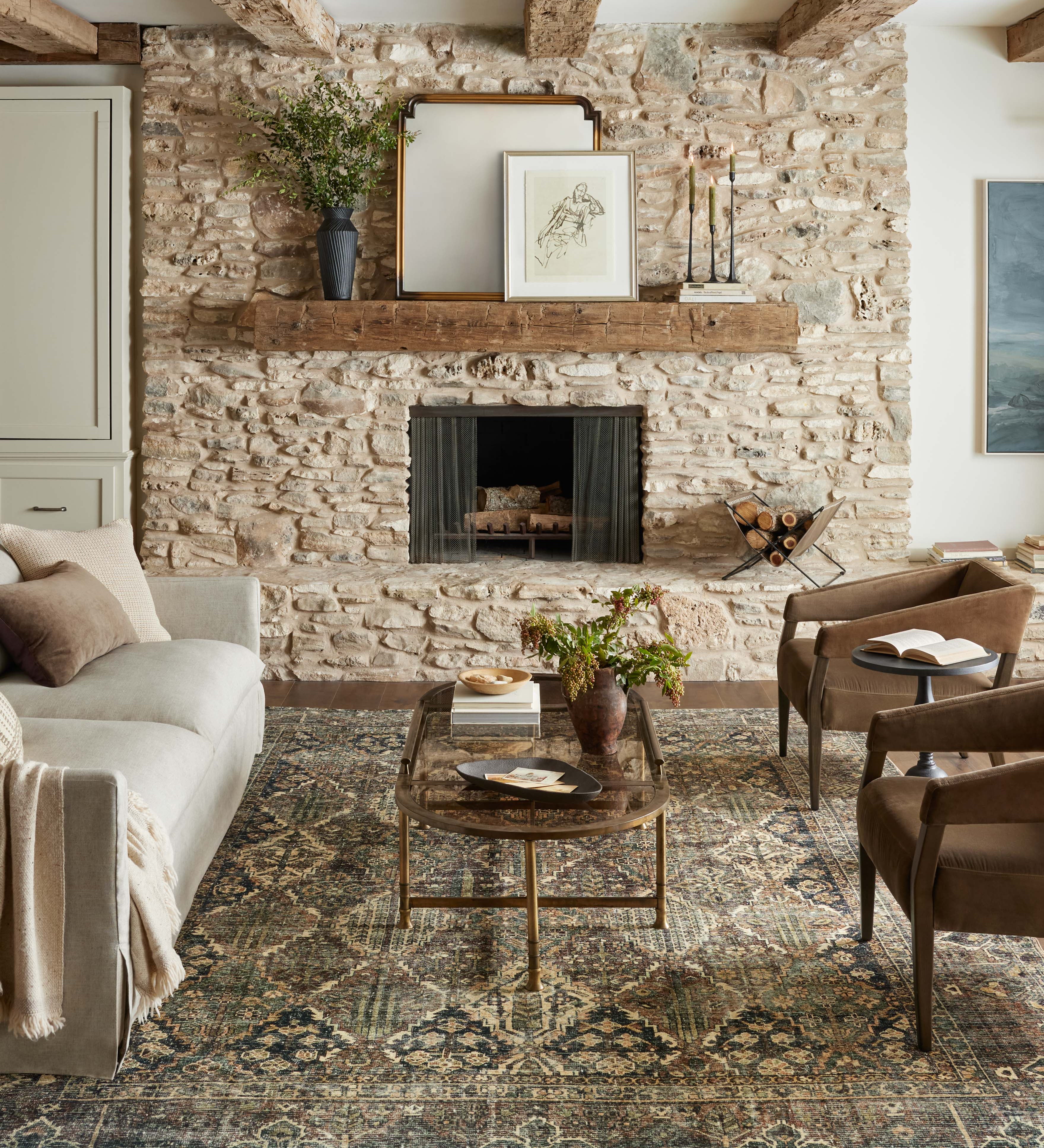 Magnolia Home by Joanna Gaines x Loloi Banks Spice / Blue Rug
