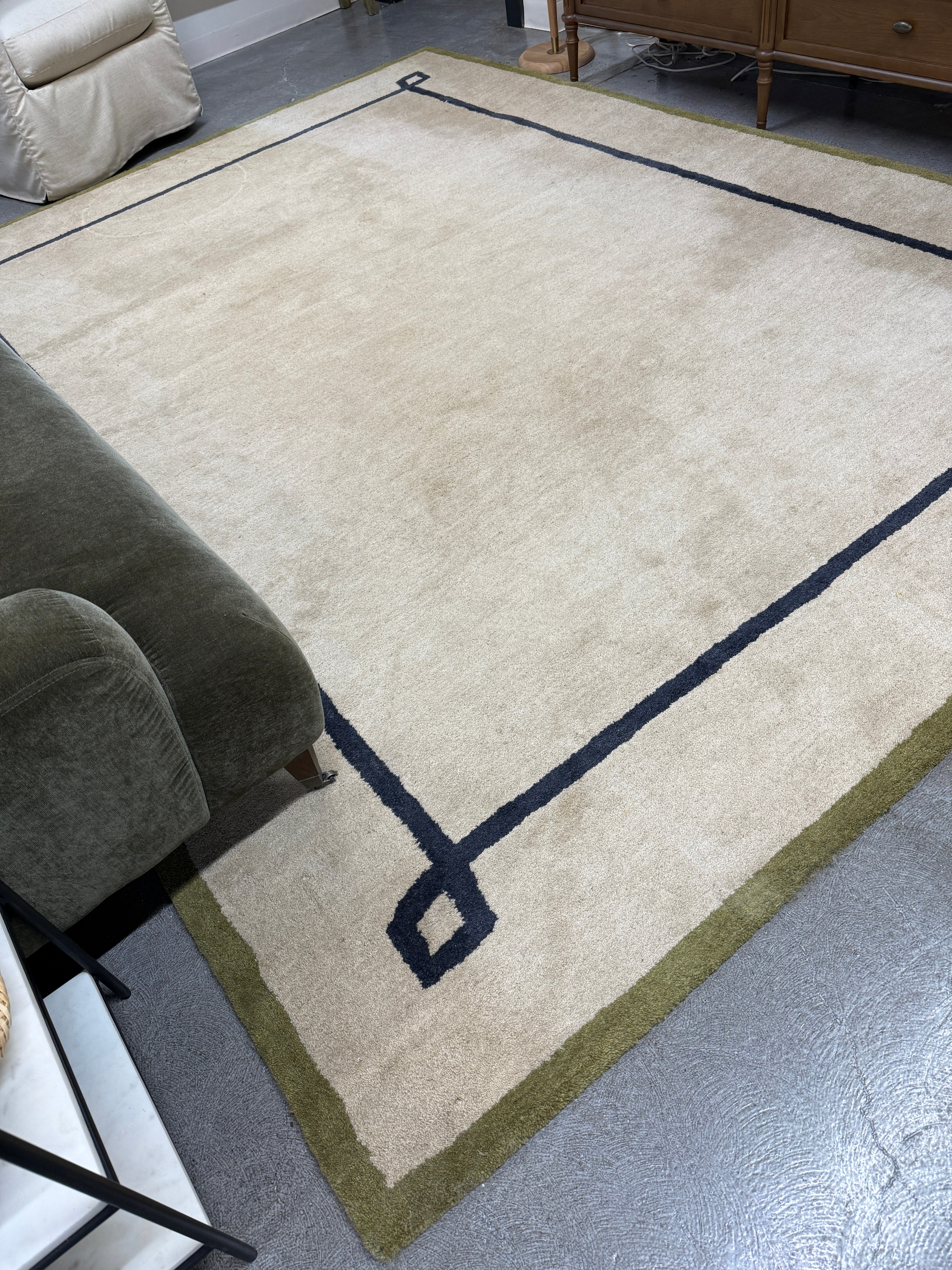 FLOOR MODEL - Nate Berkus Serge Bordered Wool Cozy Area Rug - 8'6" x 11'6" RUGS - floor model Dash & Albert