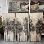 FLOOR MODEL - "Woodland Calm" Canvas Trio ARTWORK - in store Renwil