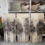 FLOOR MODEL - "Woodland Calm" Canvas Trio ARTWORK - in store Renwil