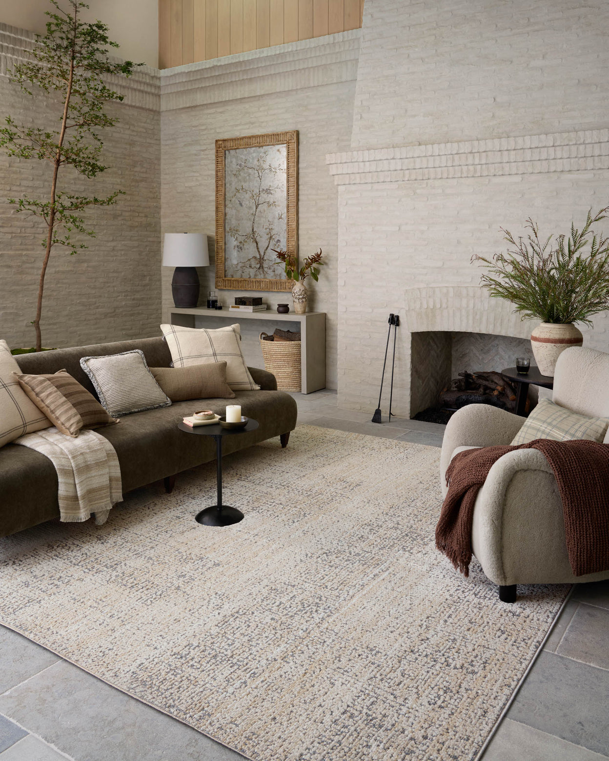 Amber Lewis x Loloi Bexley Natural / Slate Rug RUGS - synthetic Loloi