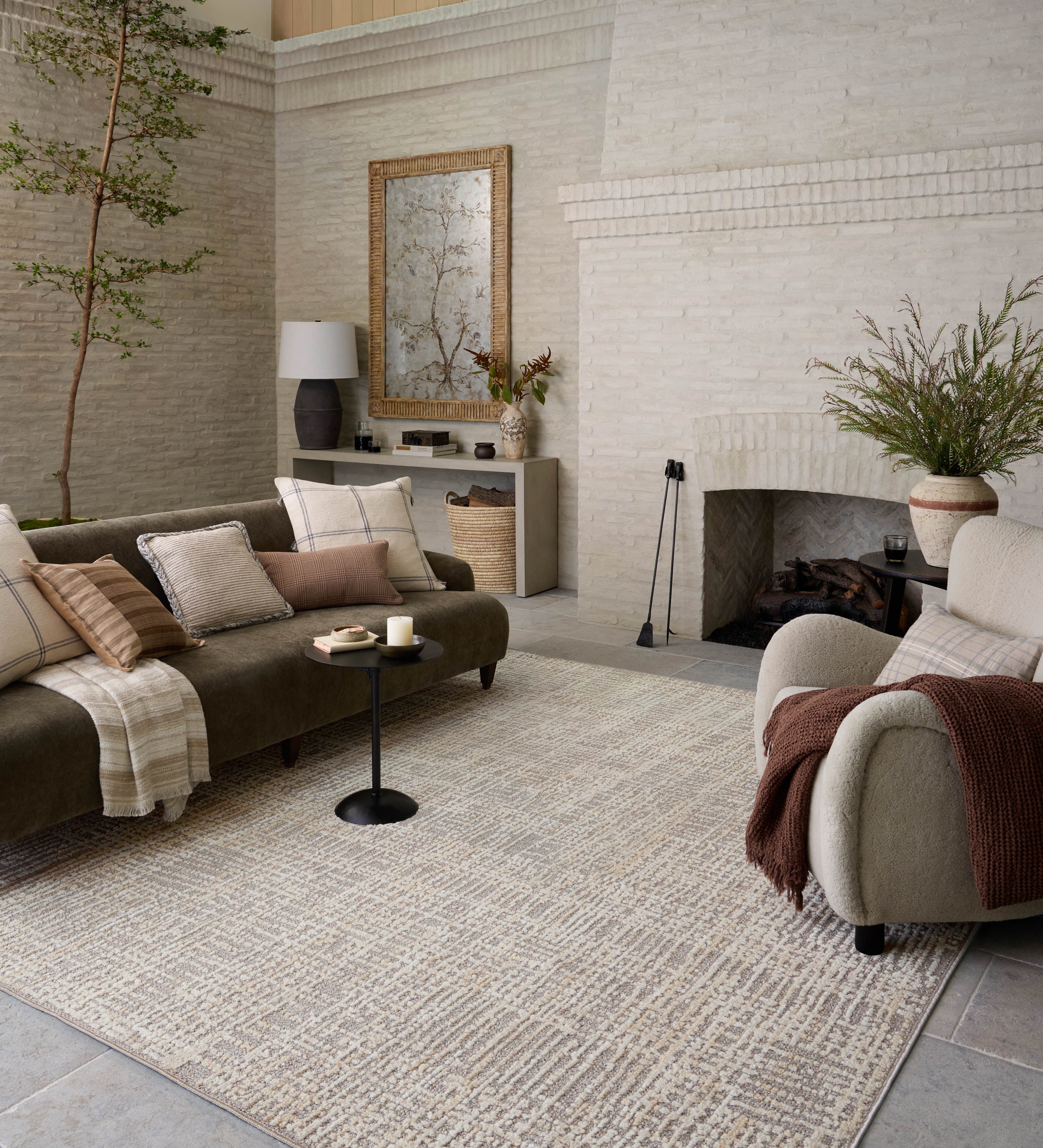 Amber Lewis x Loloi Bexley Natural / Dove Rug – view 2