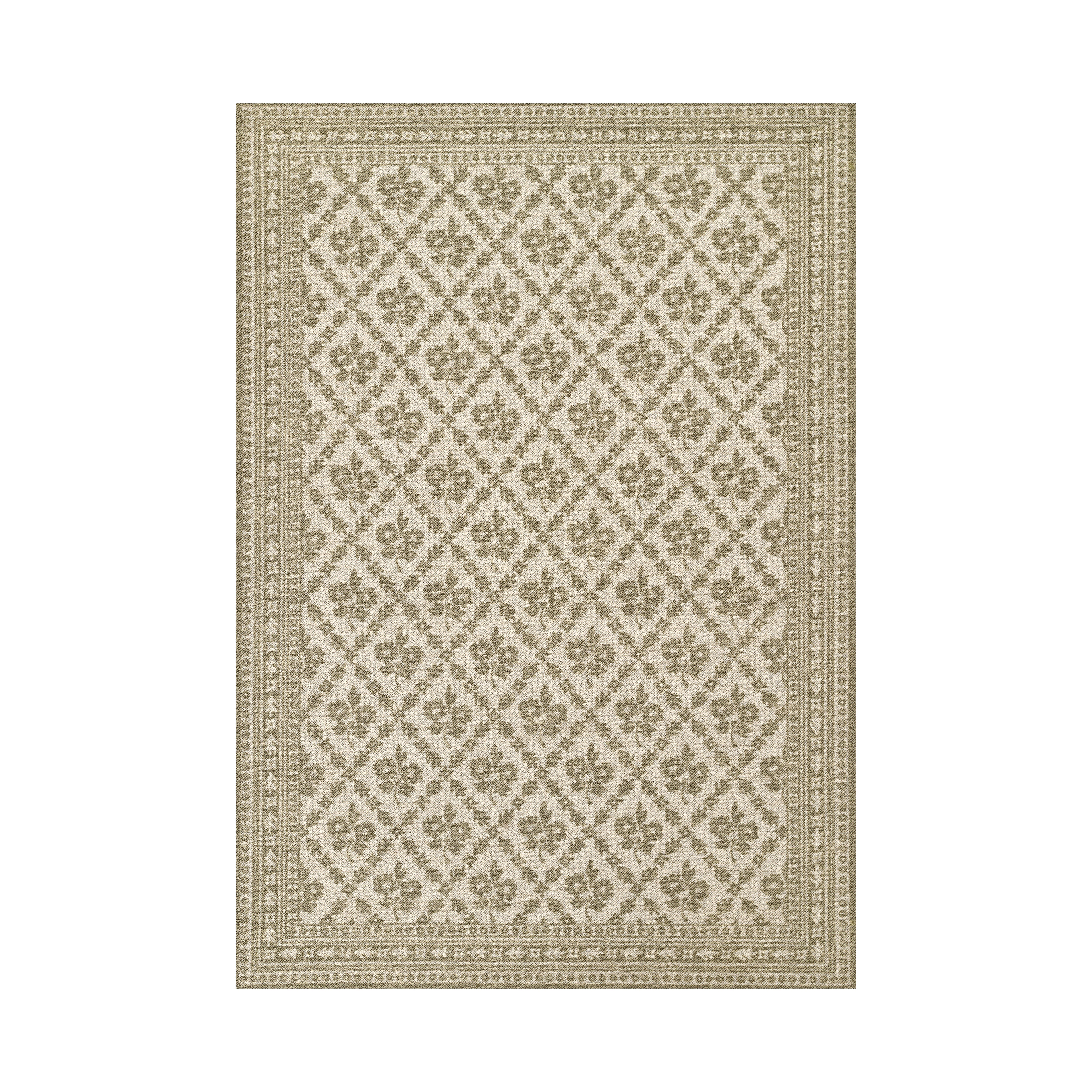 Bellbury Lattice Rug RUGS - wool Momeni Green 2' x 3'